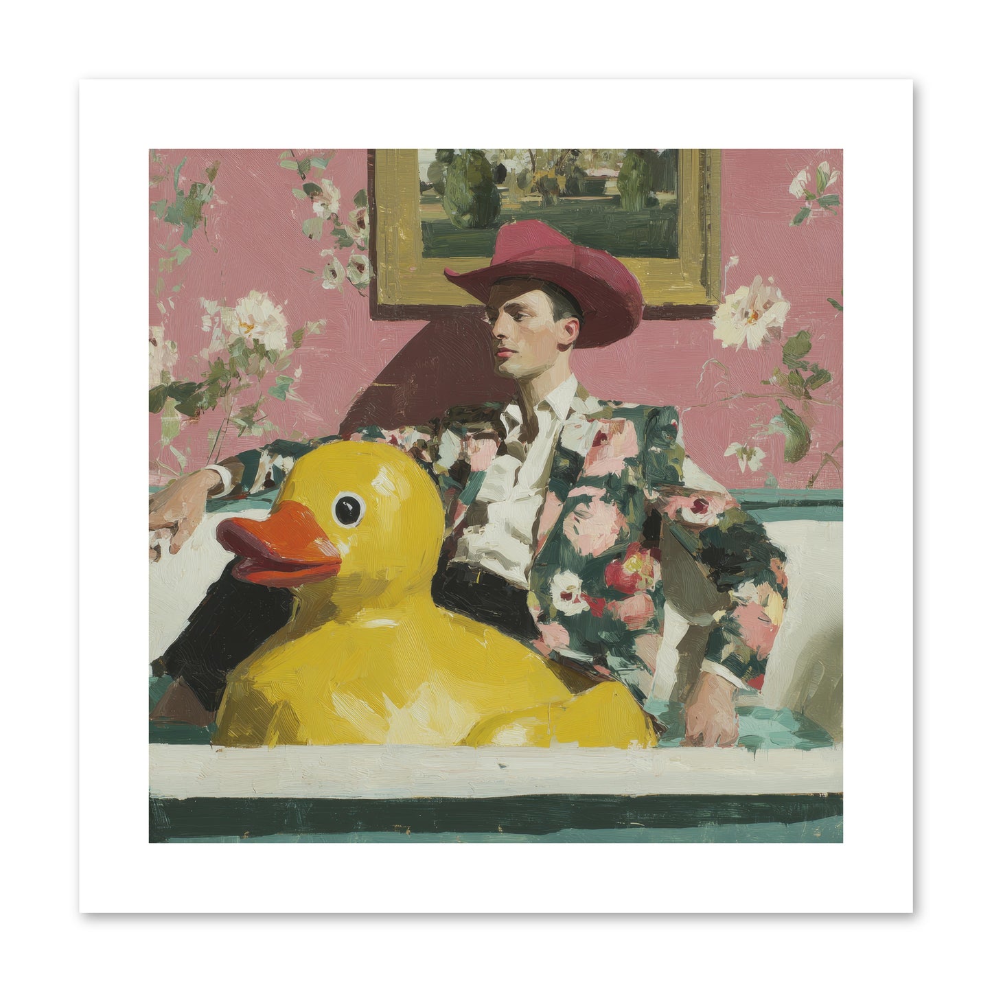 A Postcard from August -- Loose Canvas Print 10x10