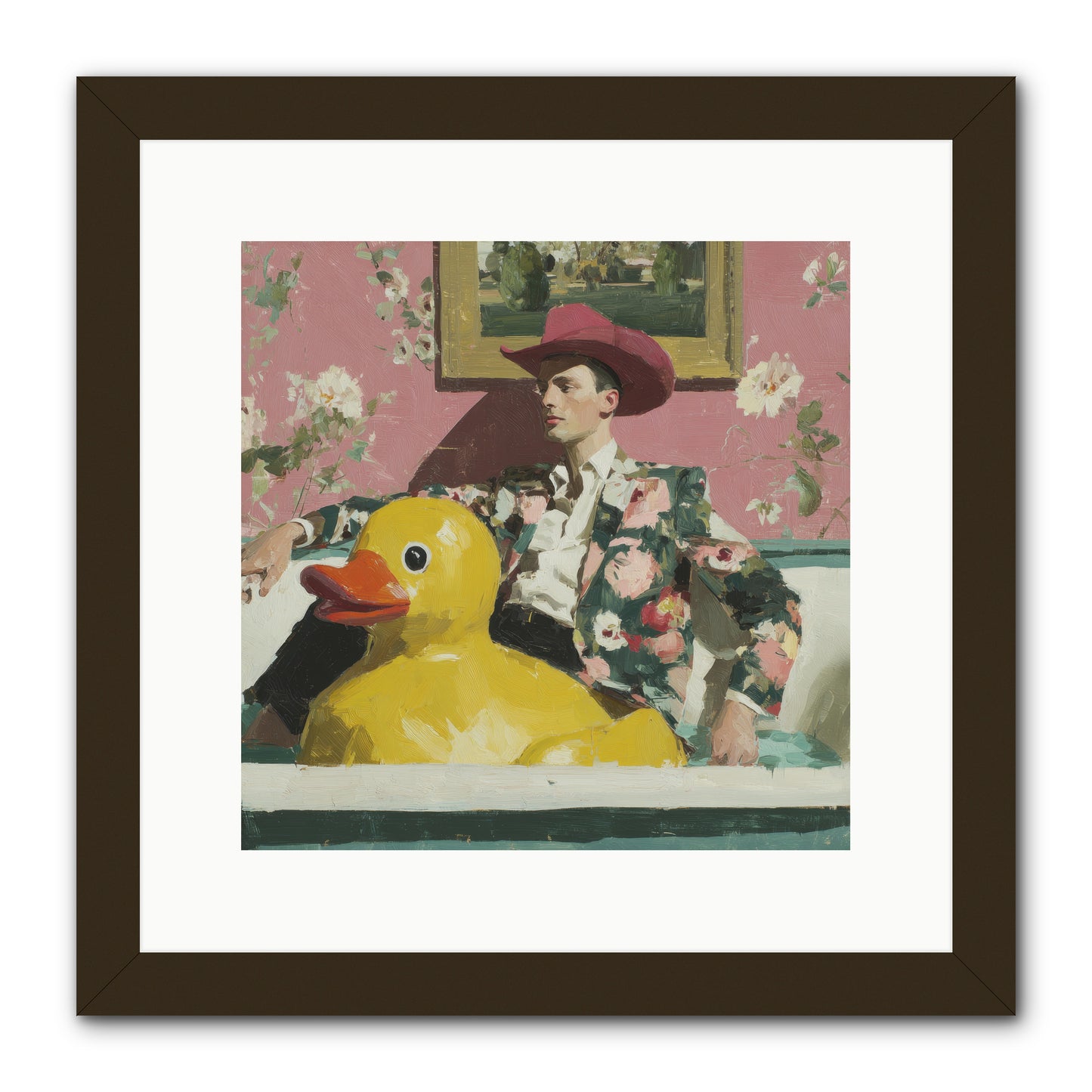 A Postcard from August -- Framed Print - Black 12x12