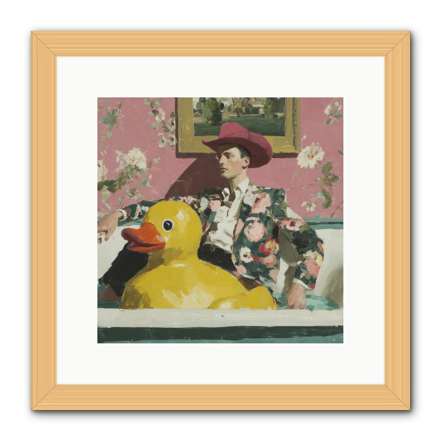 A Postcard from August -- Framed Print - Natural 12x12