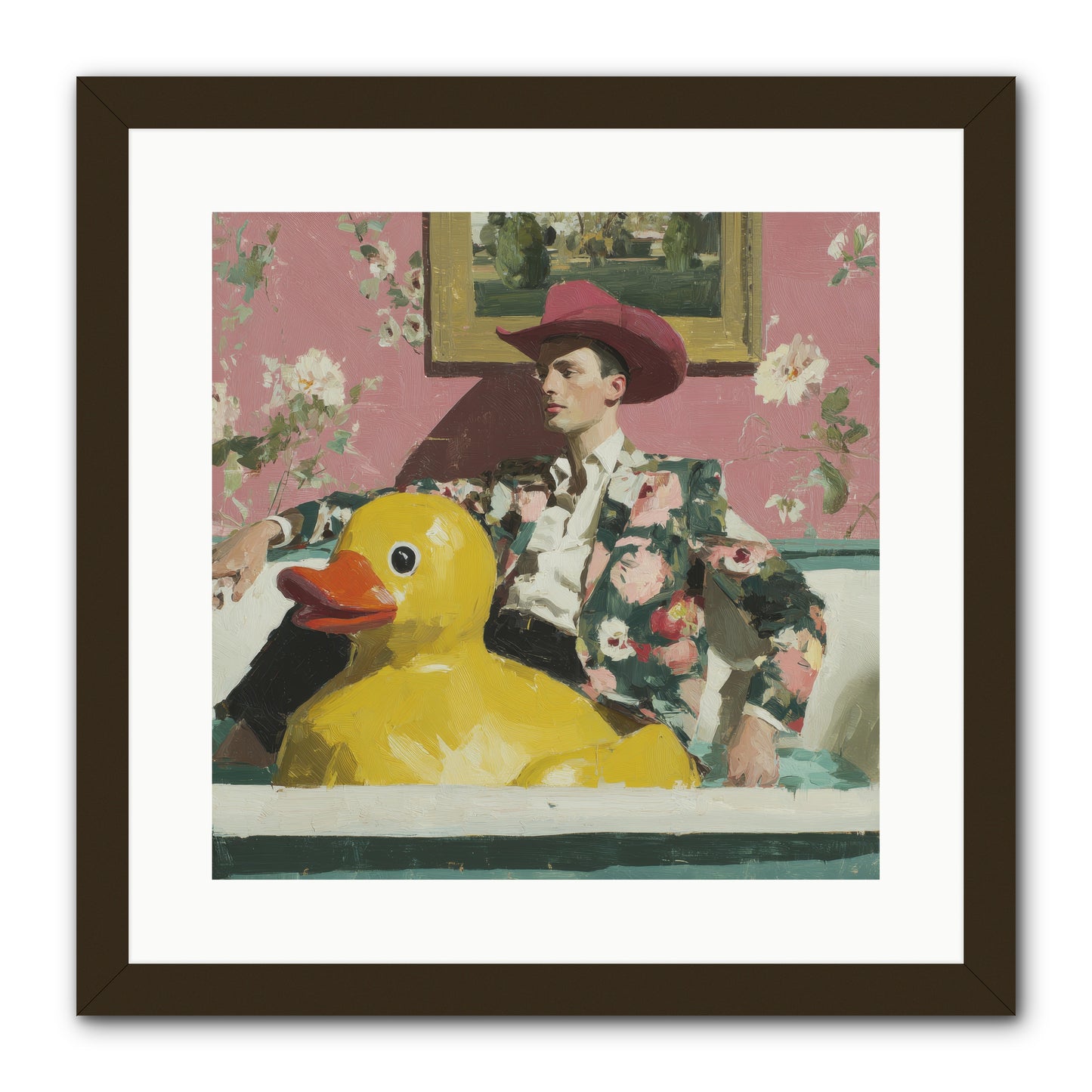 A Postcard from August -- Framed Print - Black 16x16
