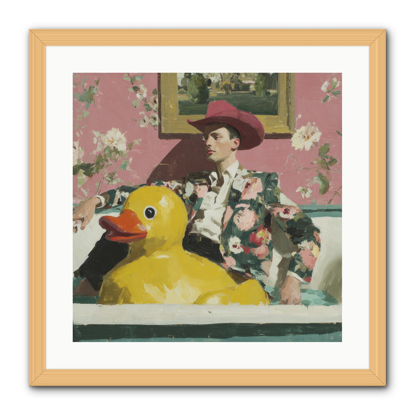 A Postcard from August -- Framed Print - Natural 20x20