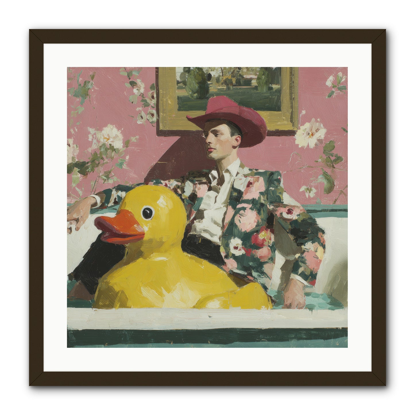 A Postcard from August -- Framed Print - Black 24x24