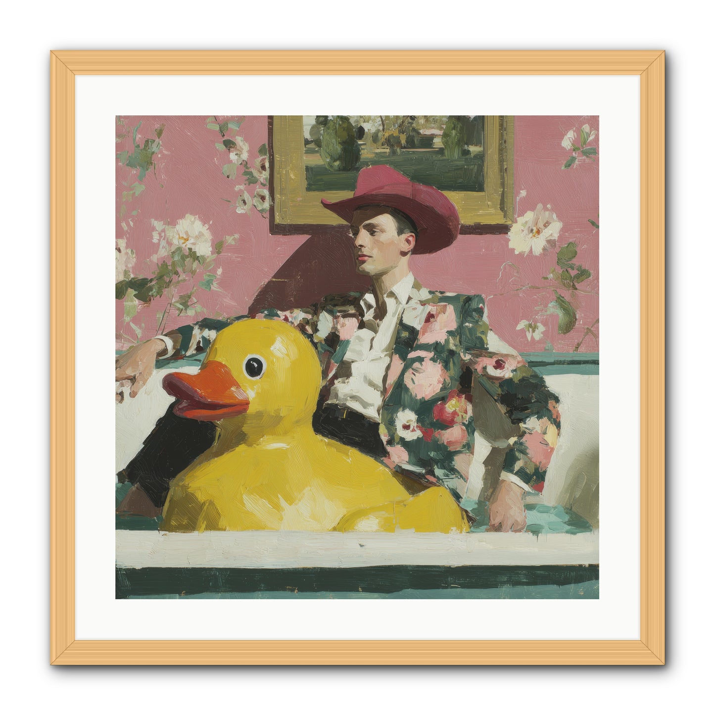 A Postcard from August -- Framed Print - Natural 24x24