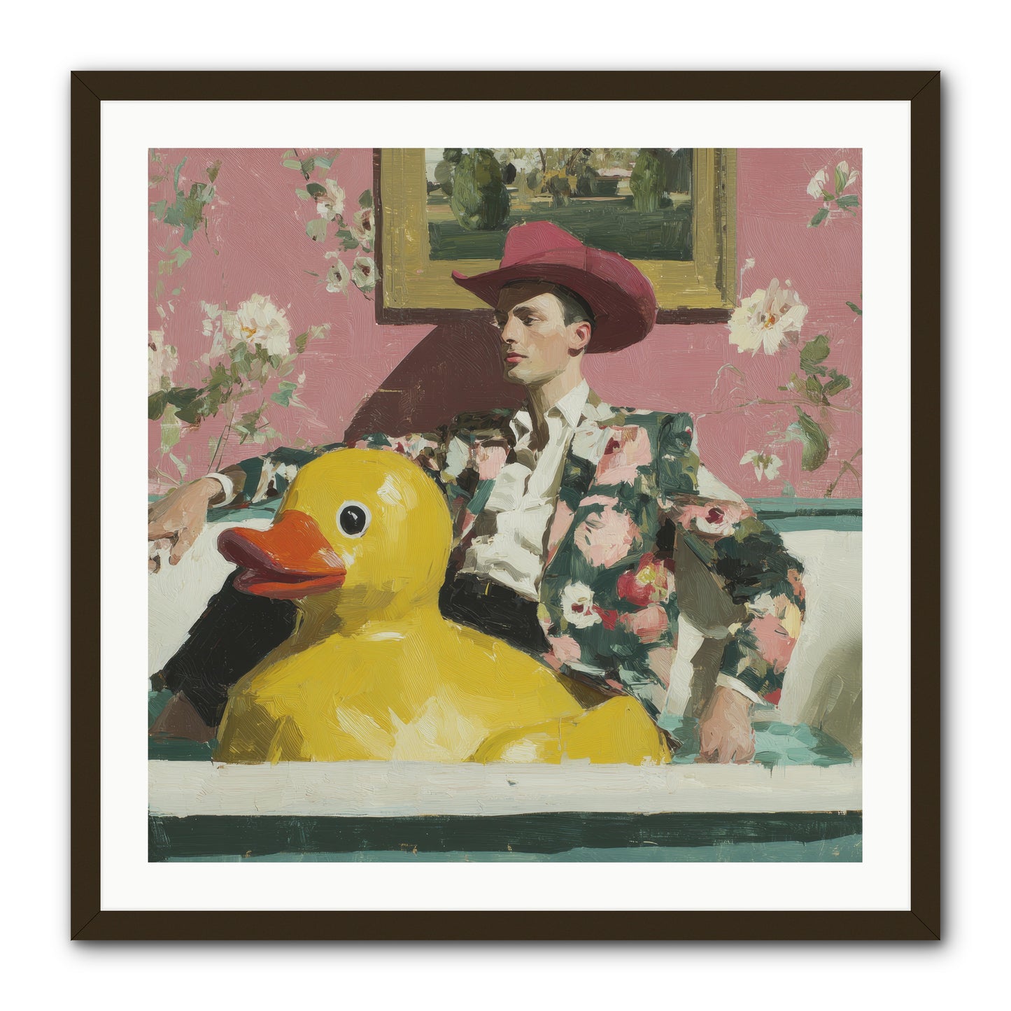 A Postcard from August -- Framed Print - Black 30x30