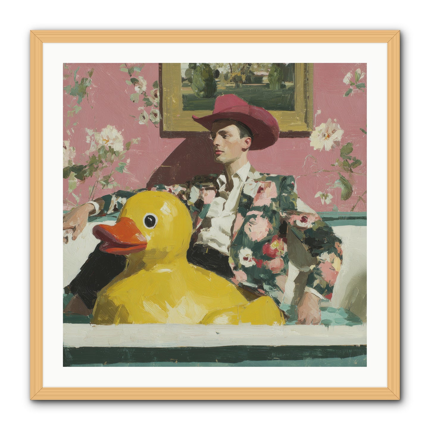 A Postcard from August -- Framed Print - Natural 30x30