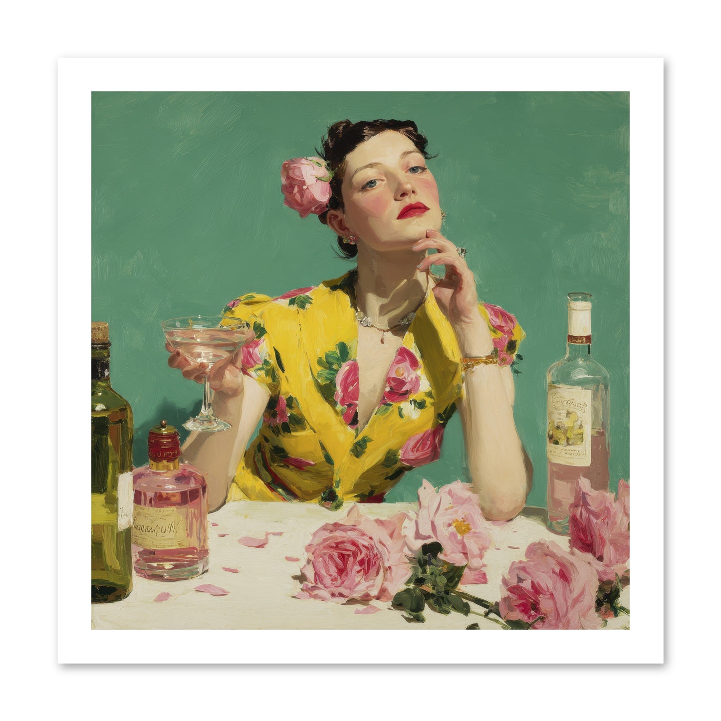 A Promise in Cherry and Cream -- Paper Print 16x16