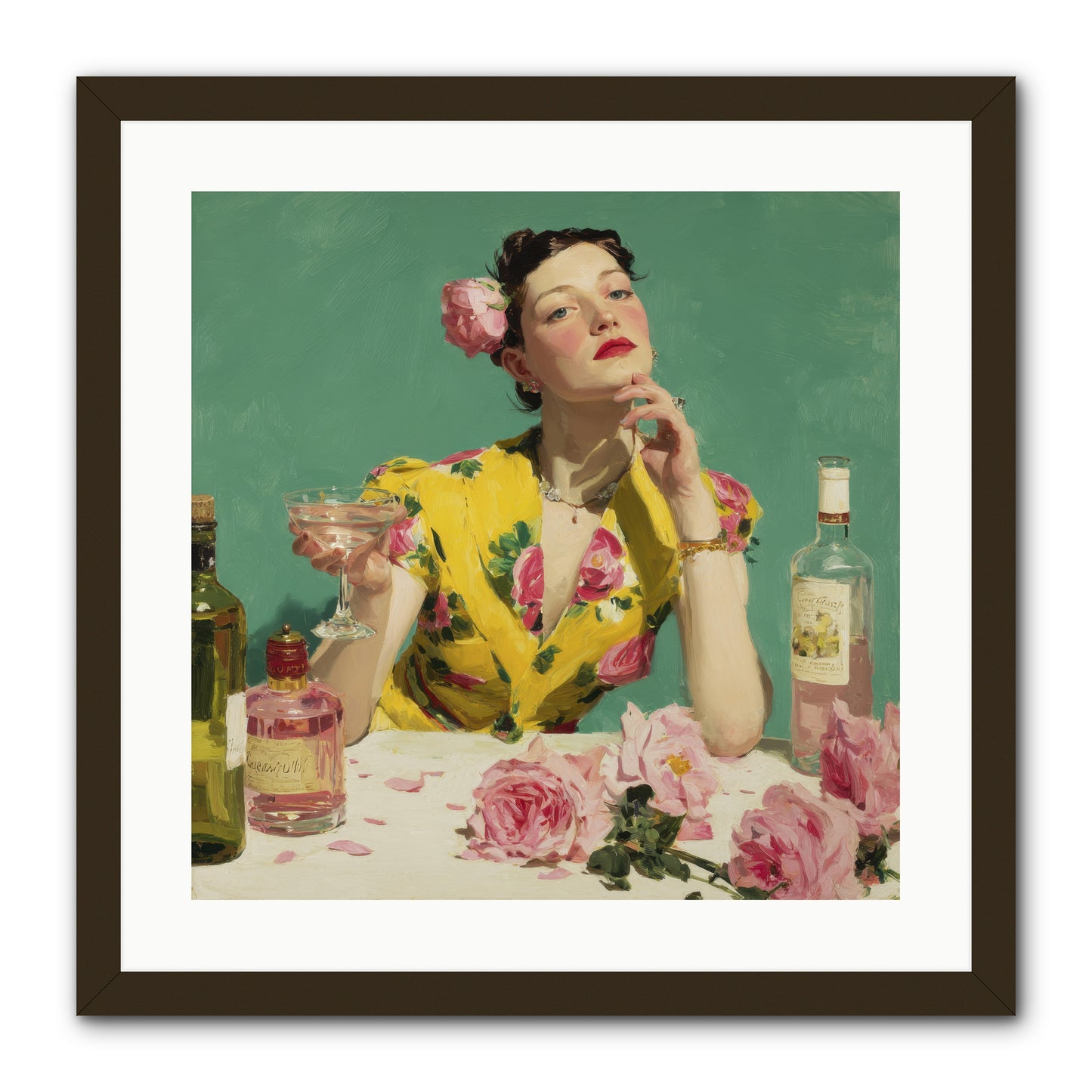 A Promise in Cherry and Cream -- Framed Print - Black 20x20