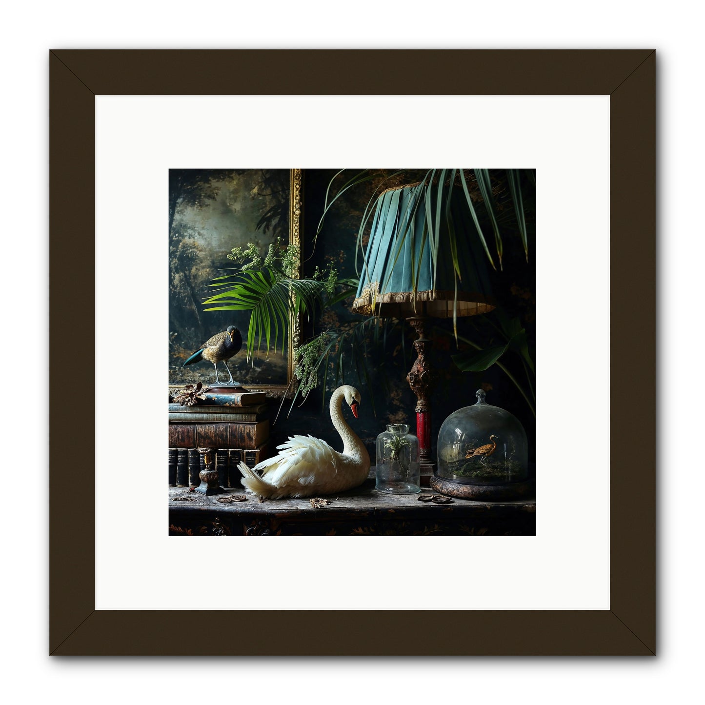 A Quiet Study -- Framed Print - Black 10x10