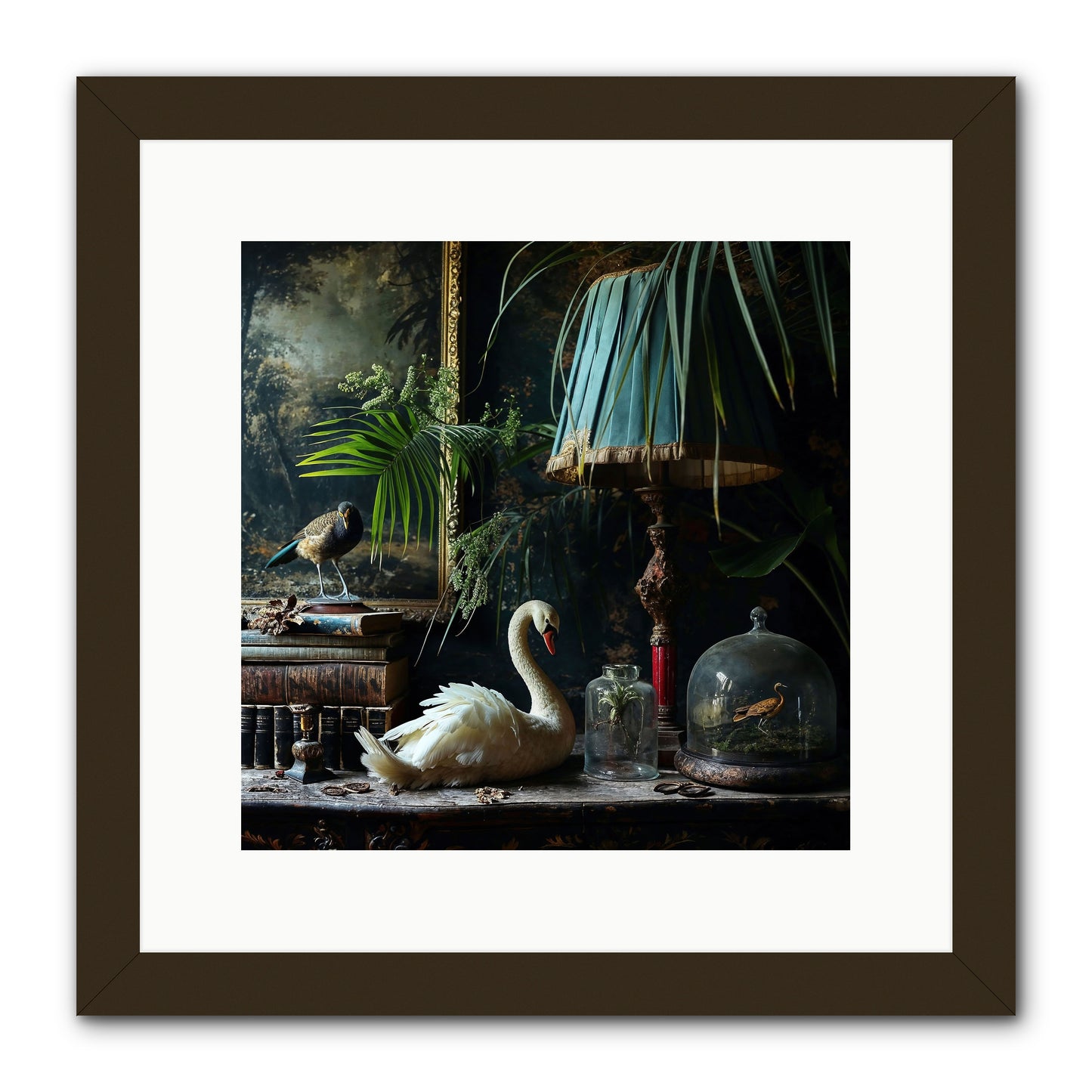 A Quiet Study -- Framed Print - Black 12x12