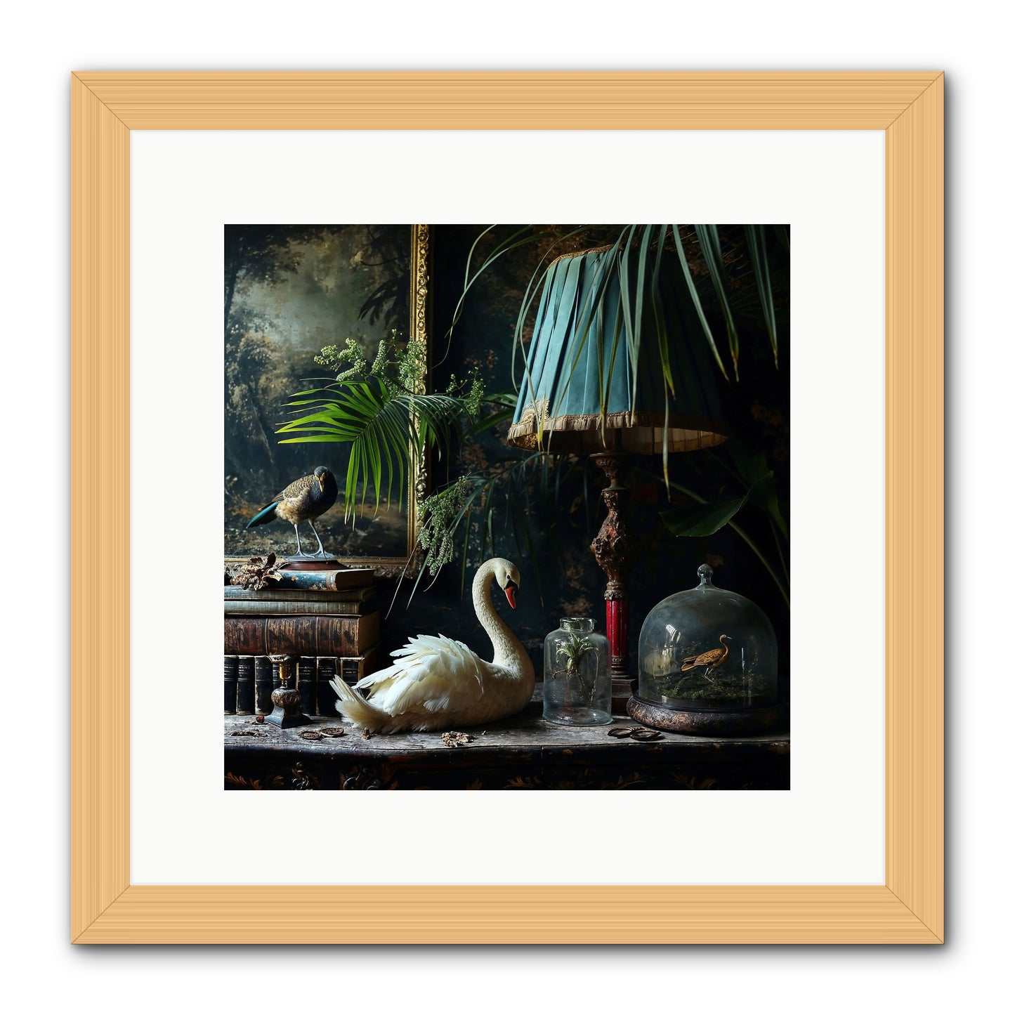 A Quiet Study -- Framed Print - Natural 12x12