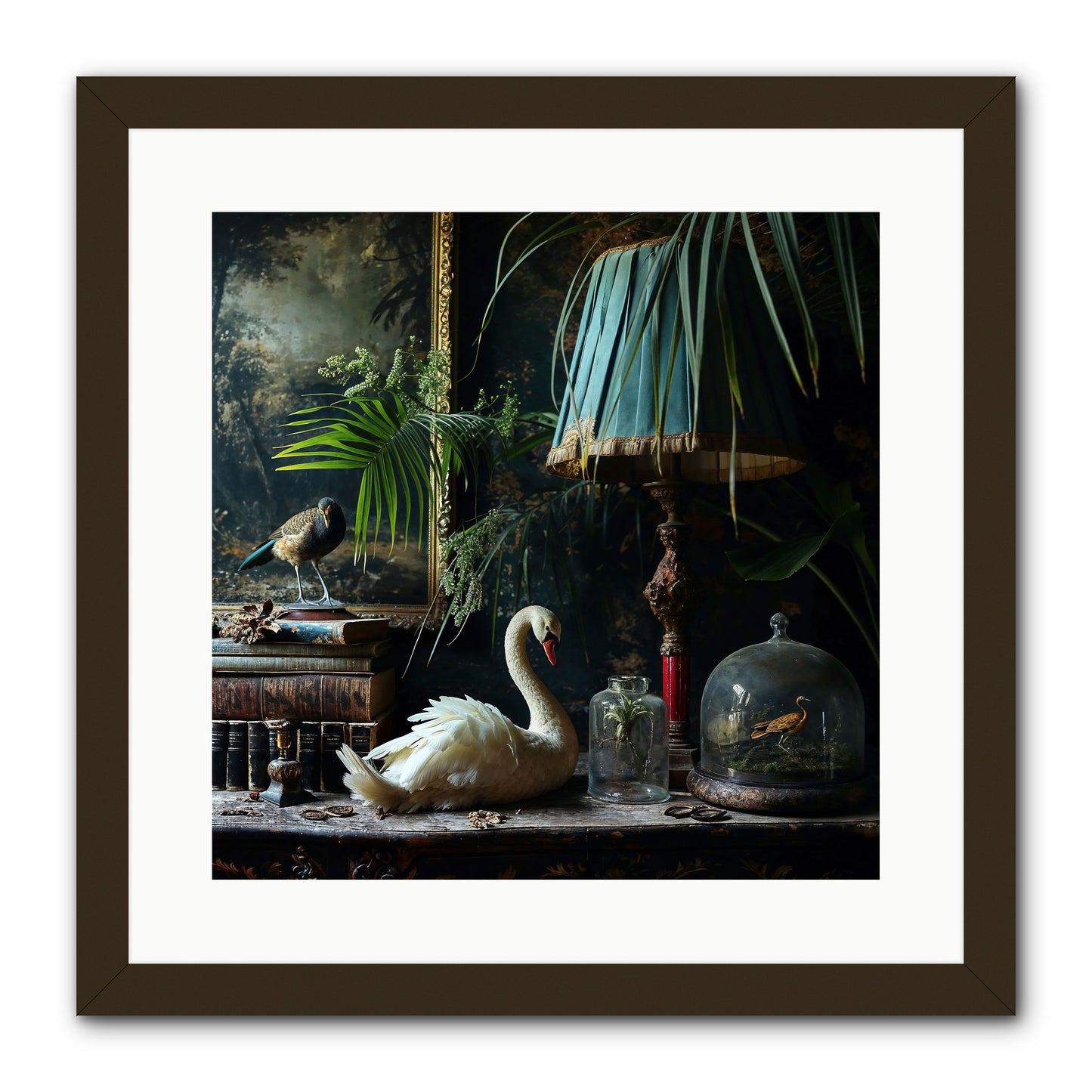 A Quiet Study -- Framed Print - Black 16x16