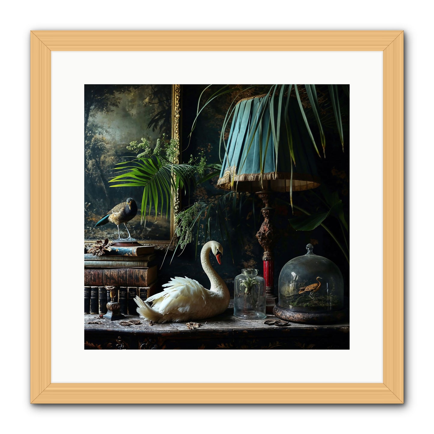 A Quiet Study -- Framed Print - Natural 16x16