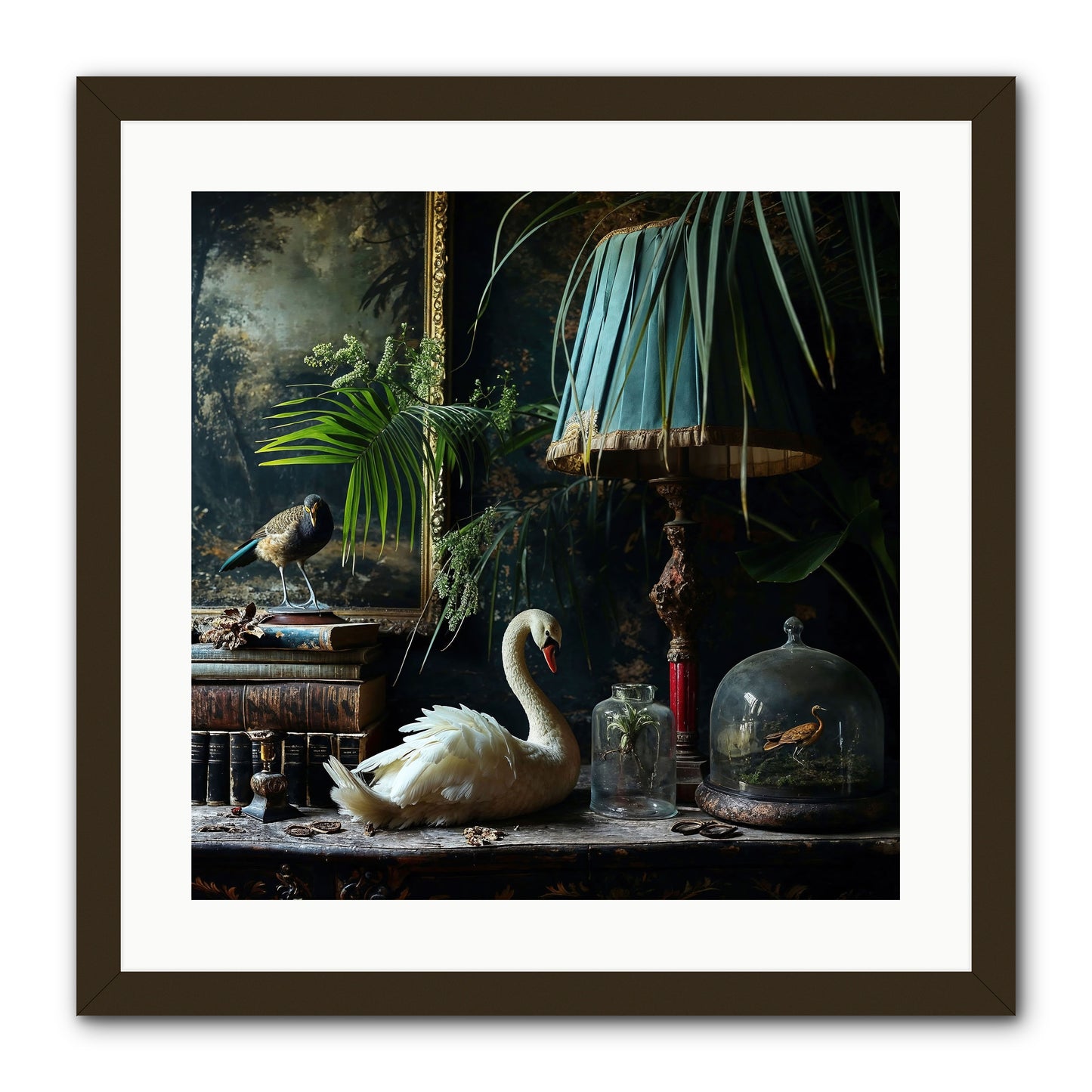 A Quiet Study -- Framed Print - Black 20x20