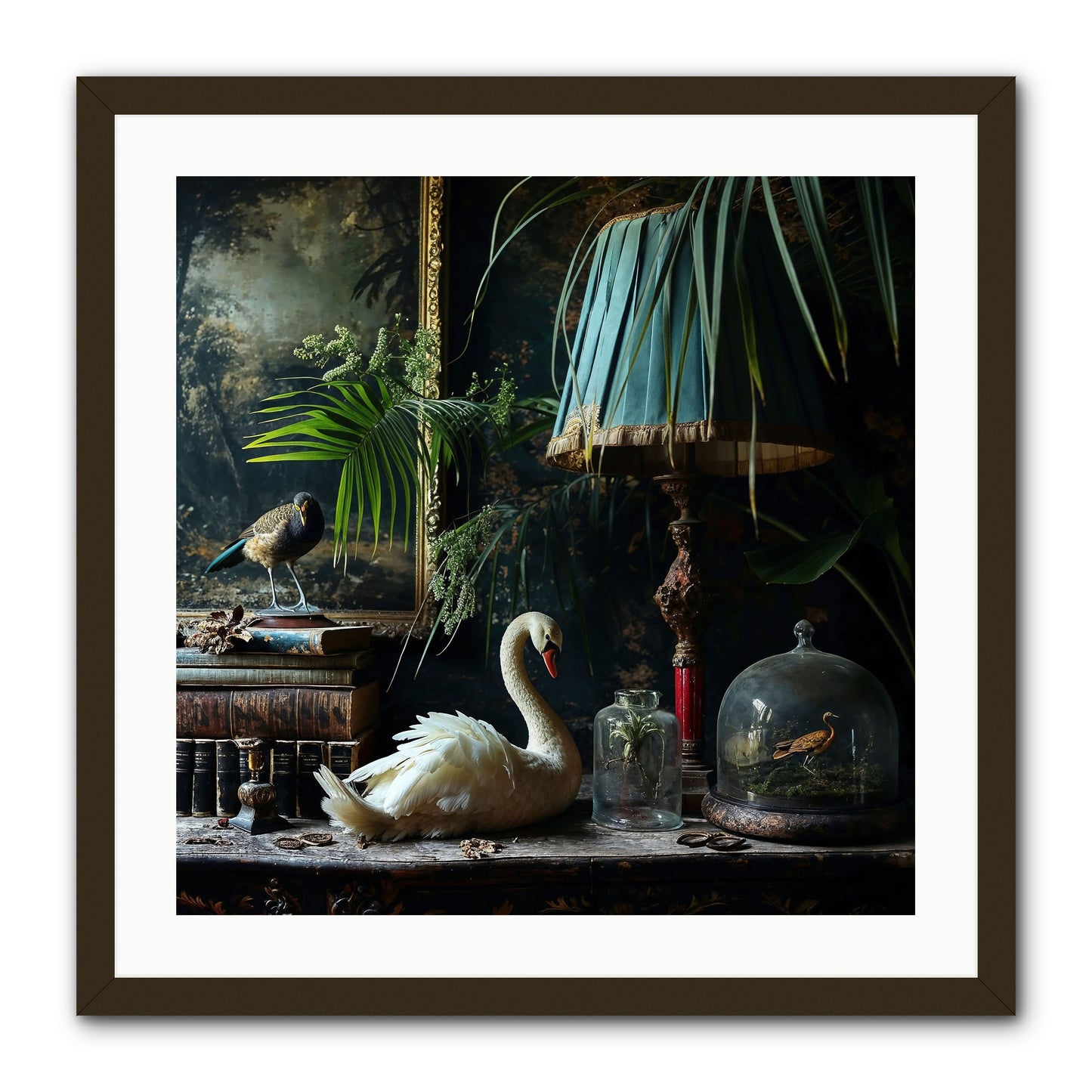 A Quiet Study -- Framed Print - Black 24x24