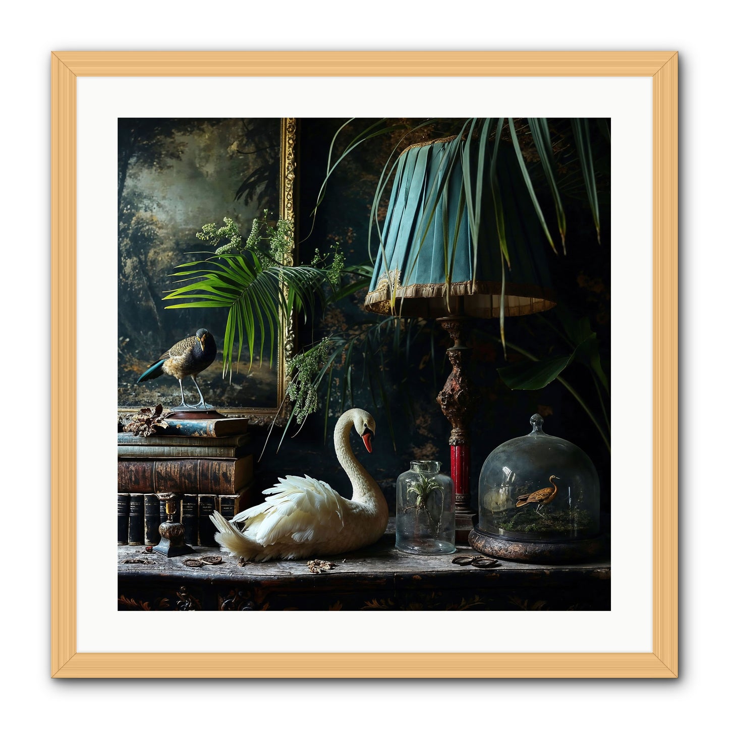 A Quiet Study -- Framed Print - Natural 24x24