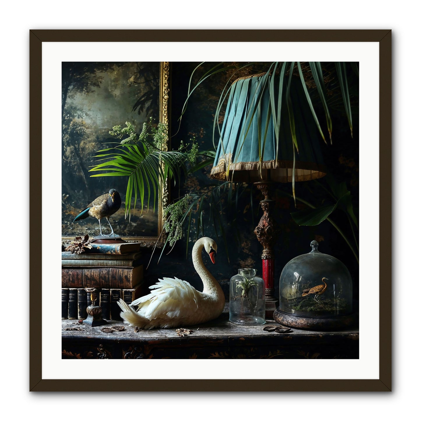 A Quiet Study -- Framed Print - Black 30x30