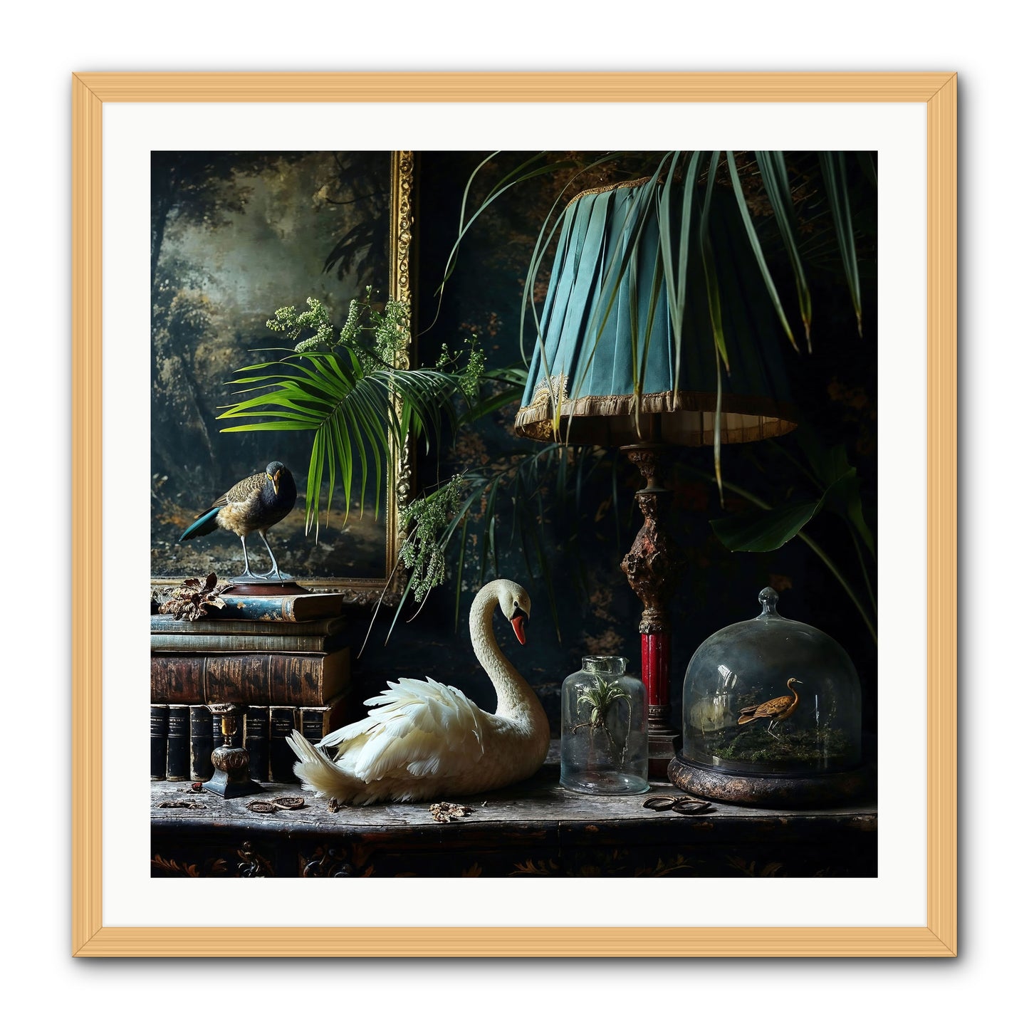 A Quiet Study -- Framed Print - Natural 30x30
