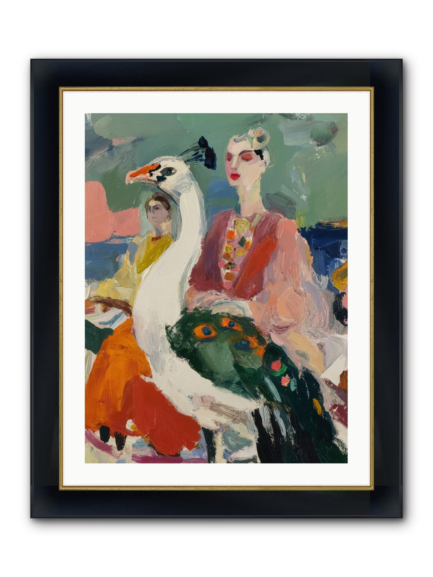 A Rumor of Peacocks — A-Rumor-of-Peacocks-24x32-Framed-Print-Wide-Black-w-Gold.jpg