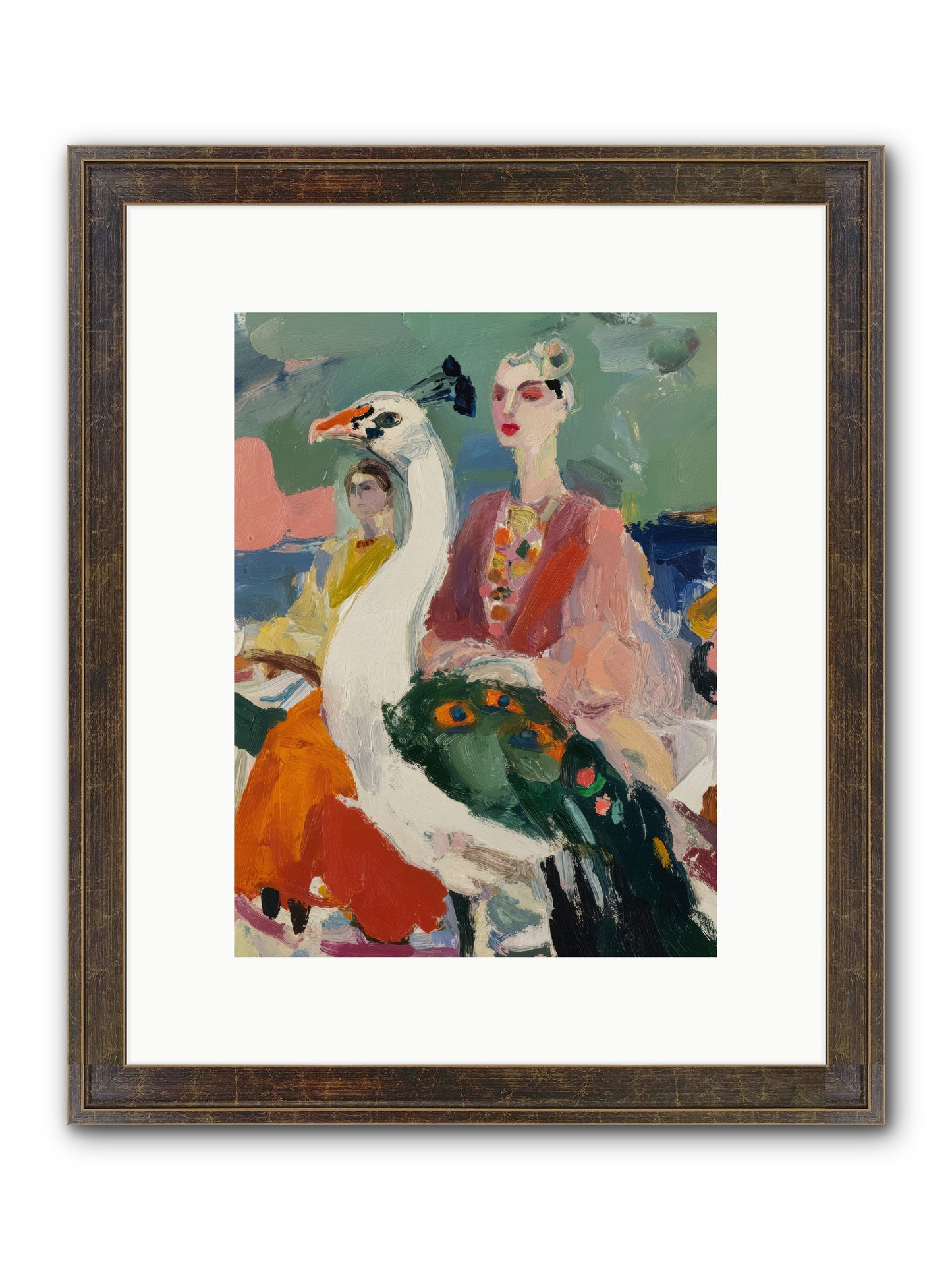 A Rumor of Peacocks — A-Rumor-of-Peacocks-9x12-Framed-Print-Slimwoods-Black-Gold.jpg