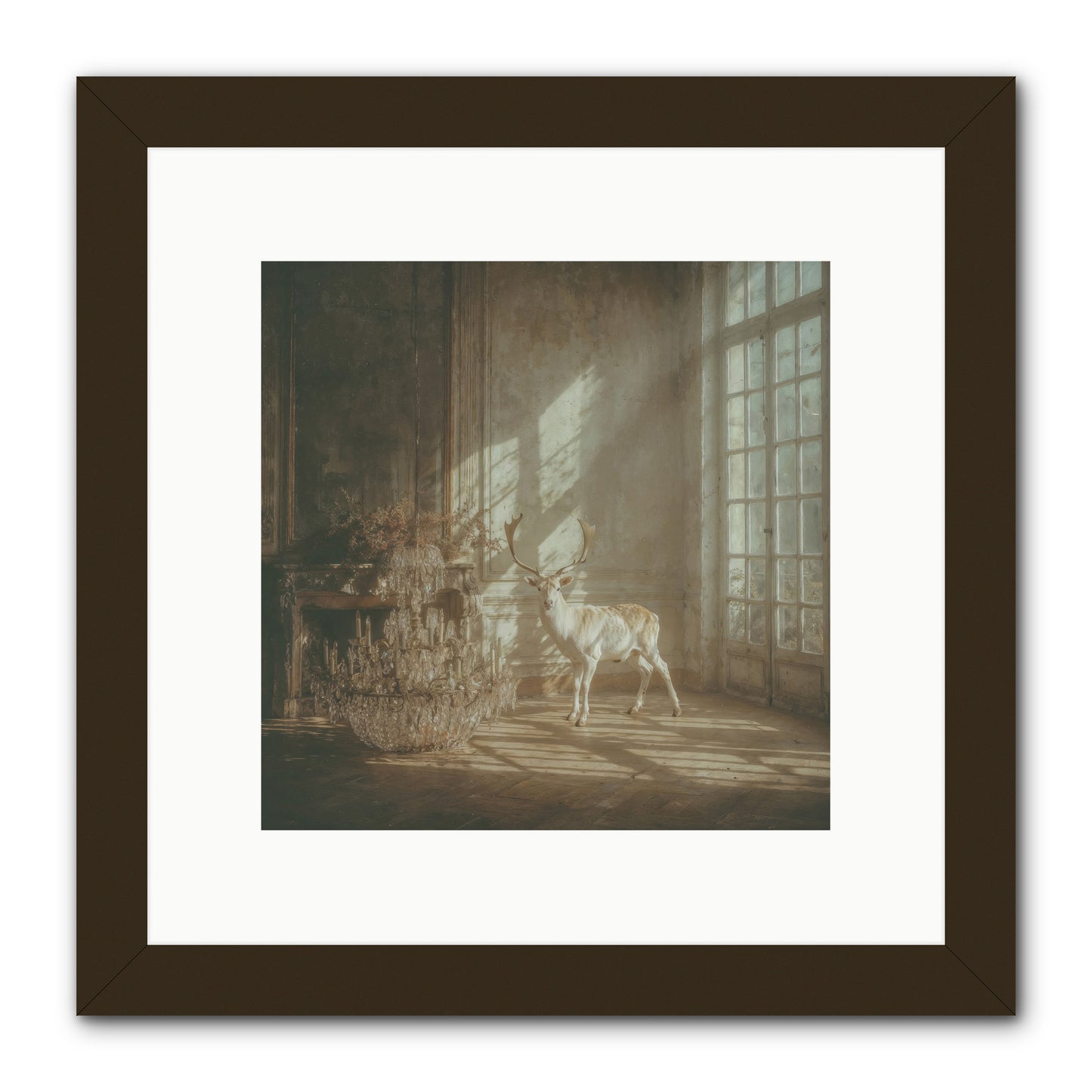 A Season Spilled in Gold -- Framed Print - Black 10x10