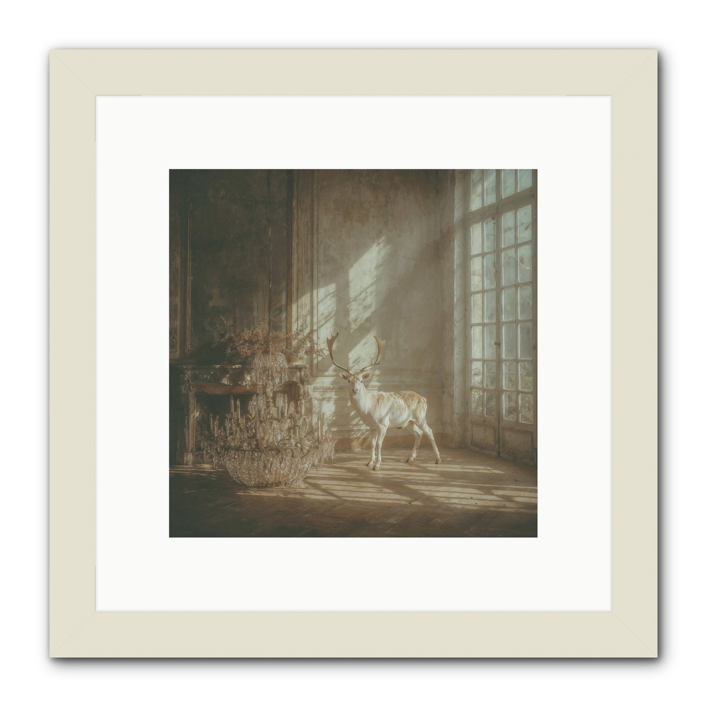 A Season Spilled in Gold -- Framed Print - White 10x10