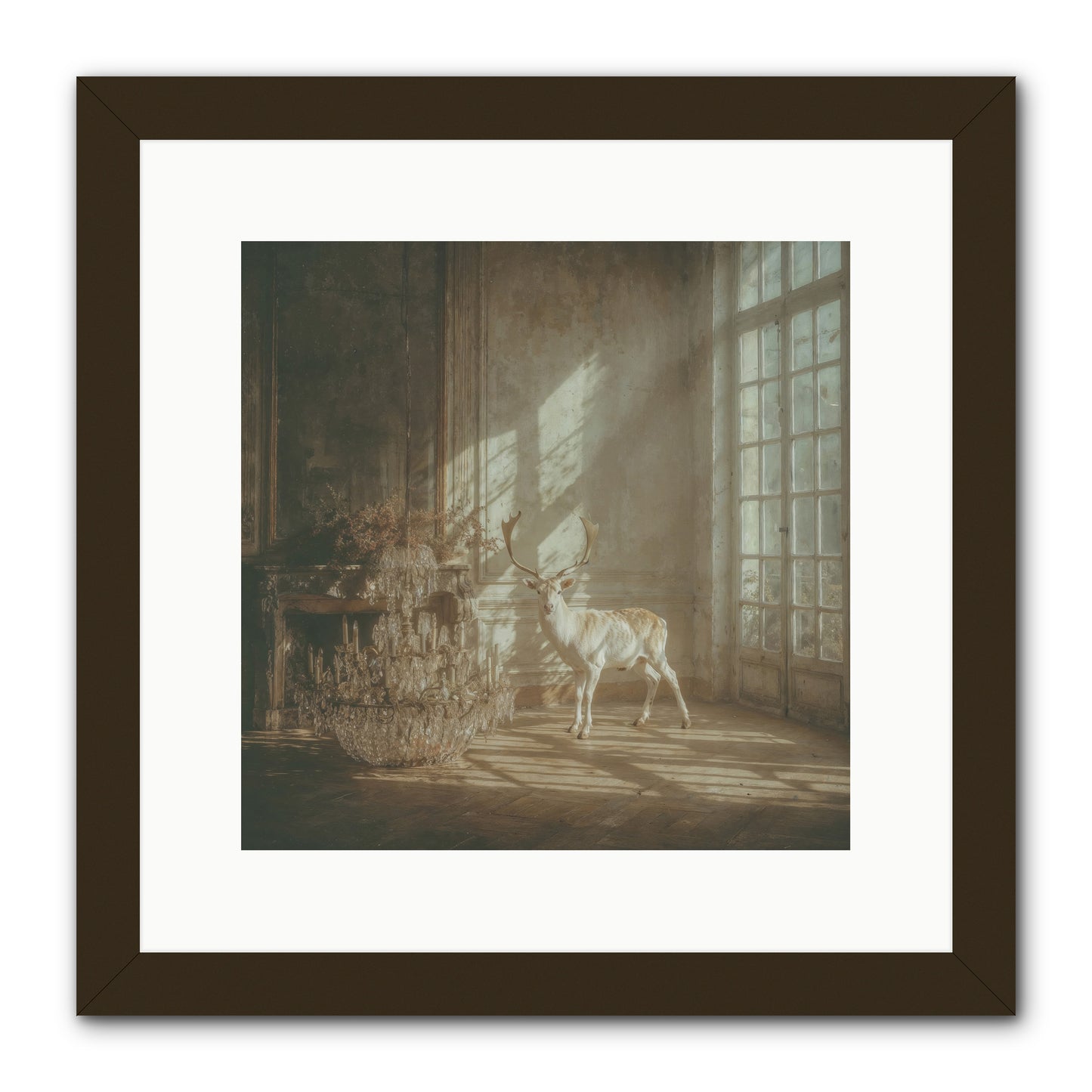 A Season Spilled in Gold -- Framed Print - Black 12x12
