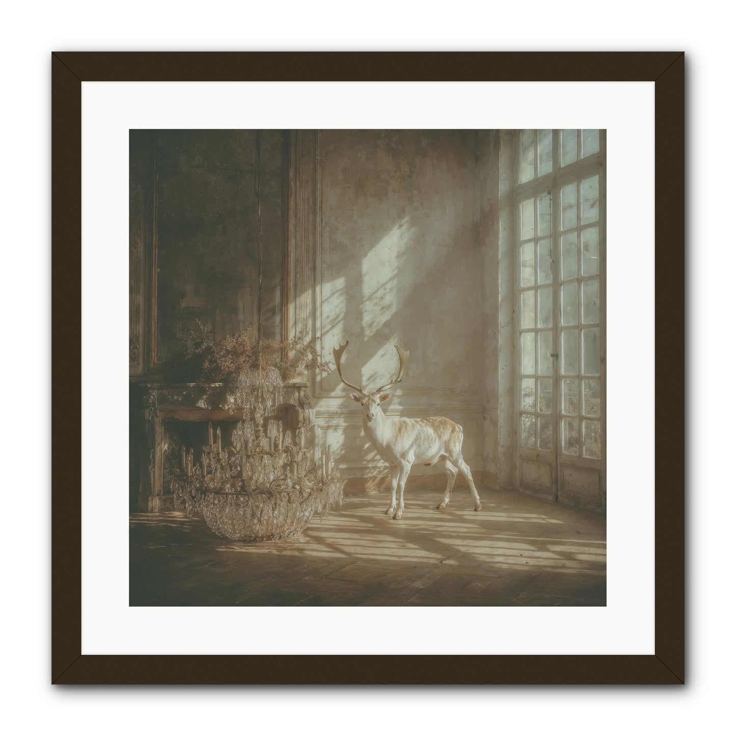 A Season Spilled in Gold -- Framed Print - Black 20x20