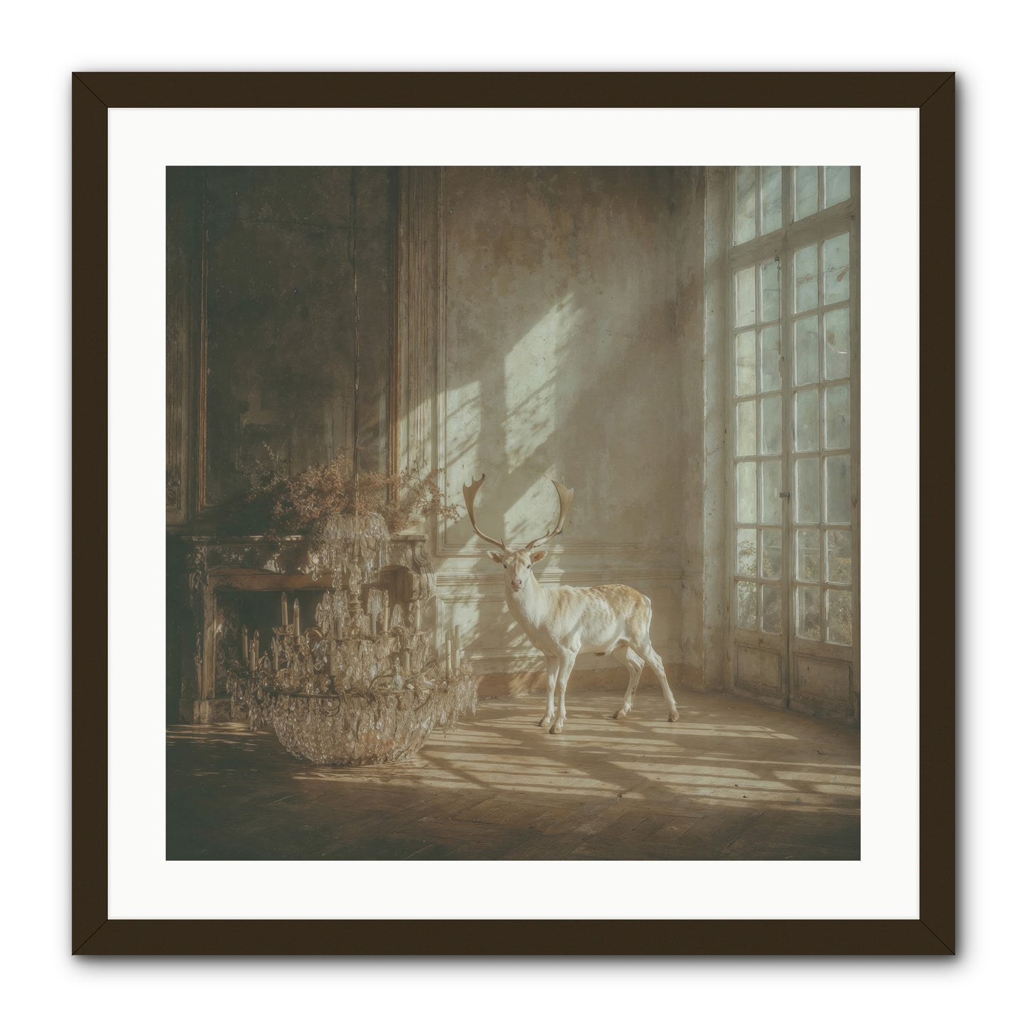 A Season Spilled in Gold -- Framed Print - Black 24x24