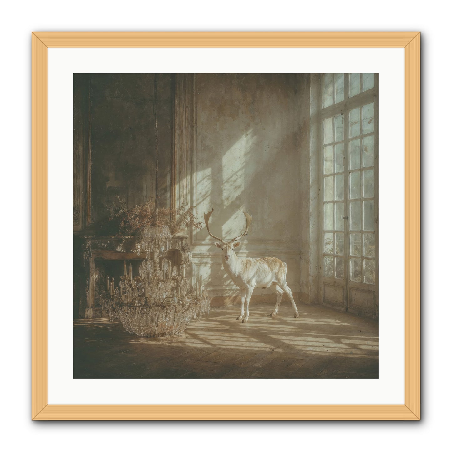 A Season Spilled in Gold -- Framed Print - Natural 24x24