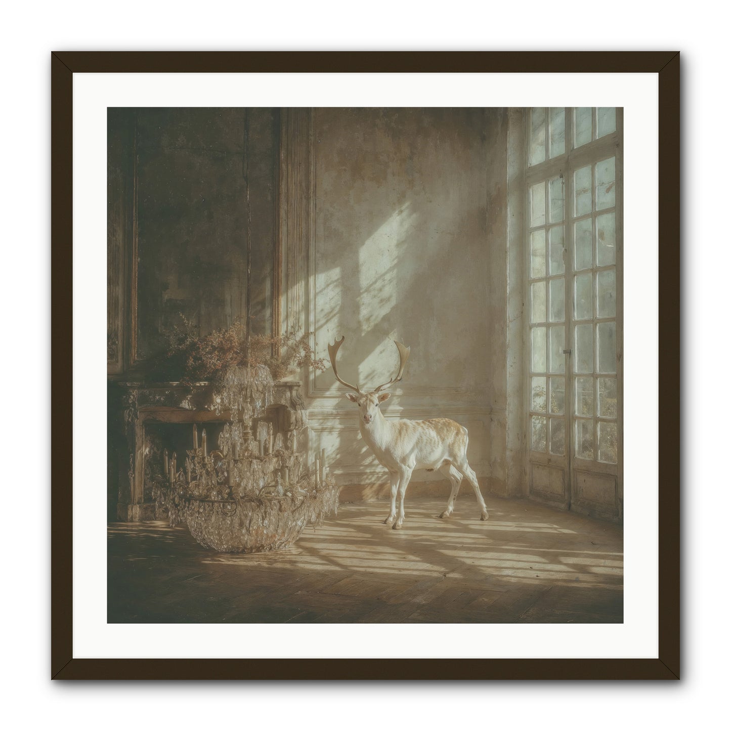 A Season Spilled in Gold -- Framed Print - Black 30x30
