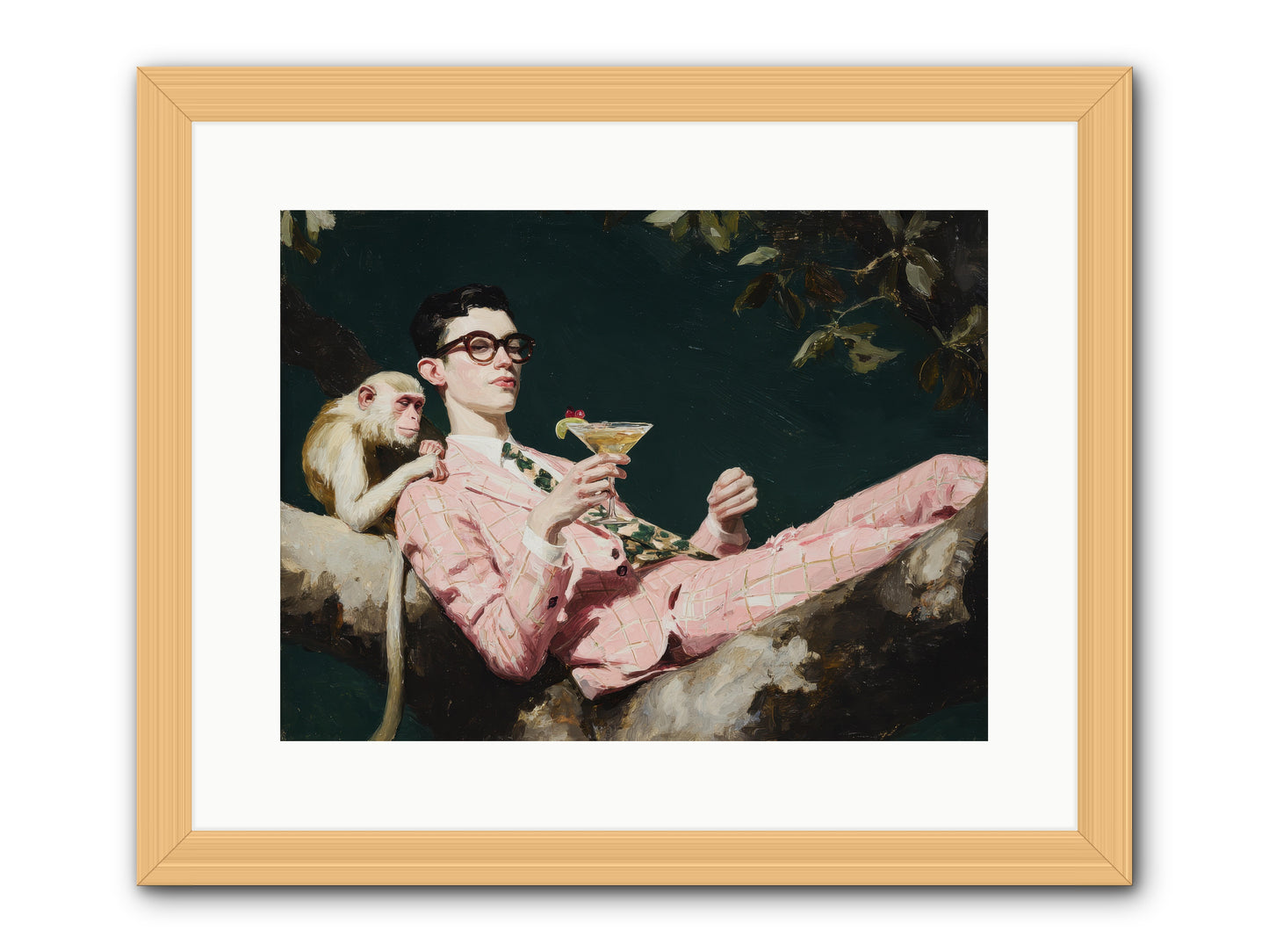 A Season of Polite Fugitives -- Framed Print - Natural 16x12