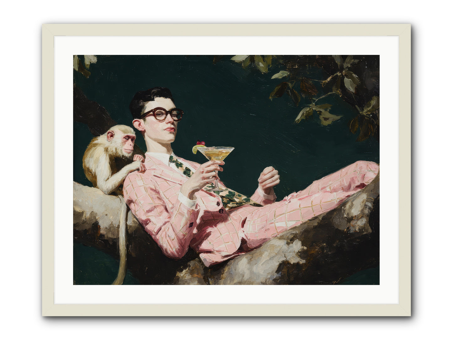 A Season of Polite Fugitives -- Framed Print - White 32x24