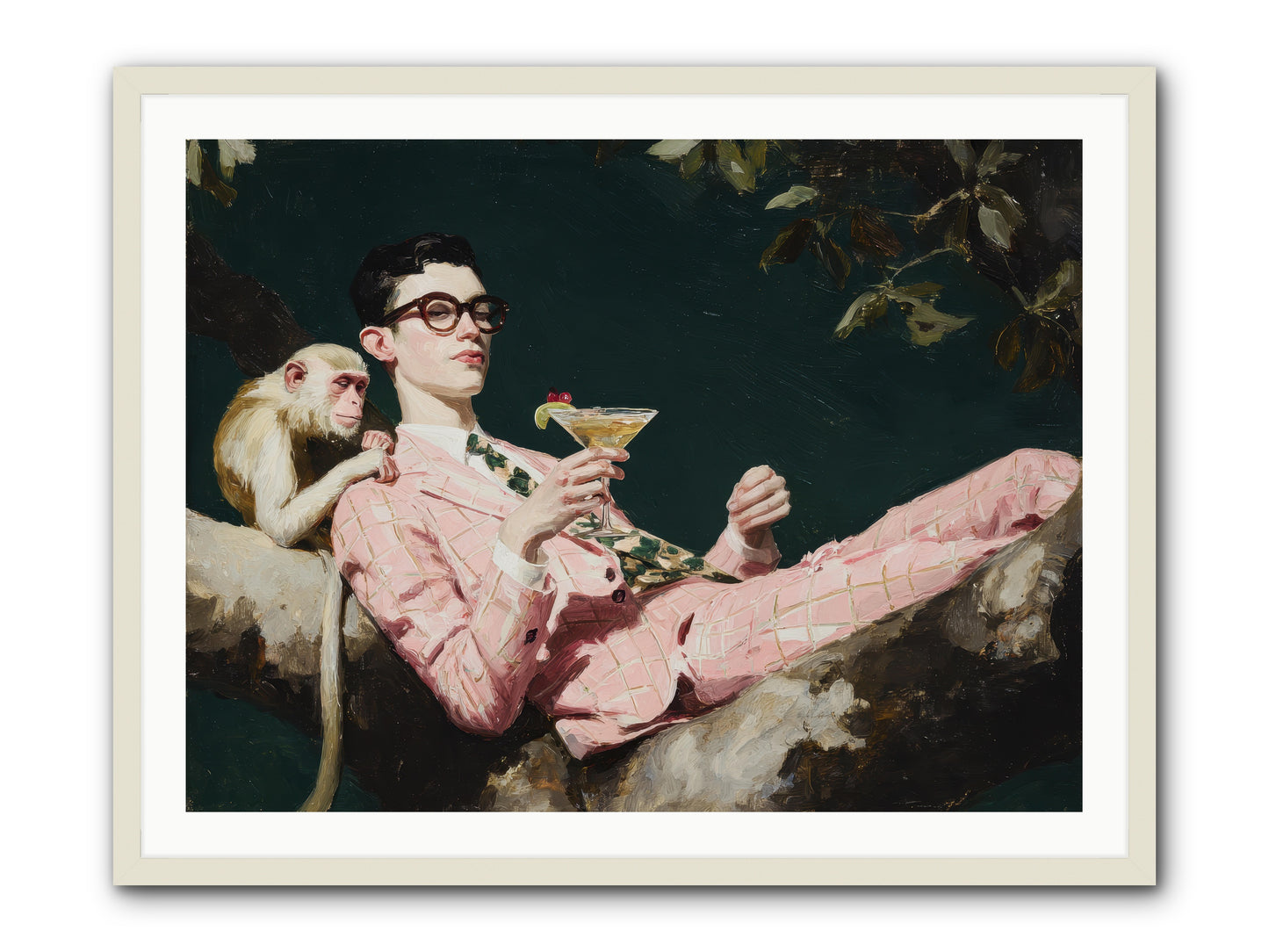 A Season of Polite Fugitives -- Framed Print - White 40x30