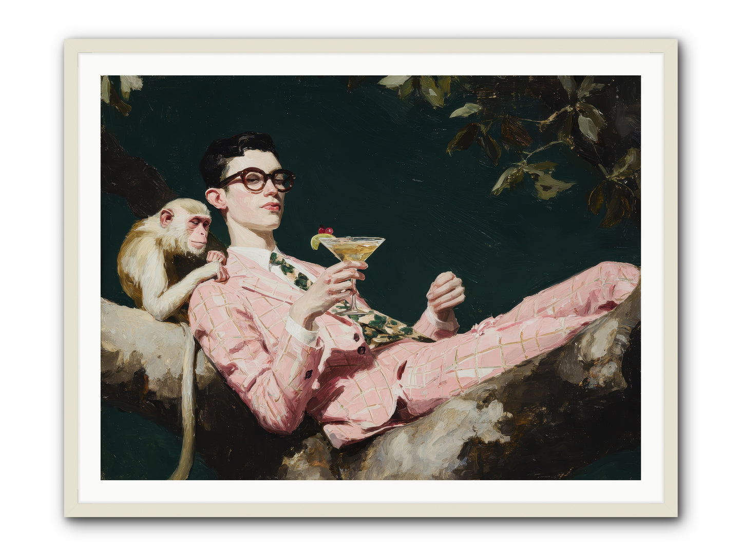 A Season of Polite Fugitives -- Framed Print - White 48x36