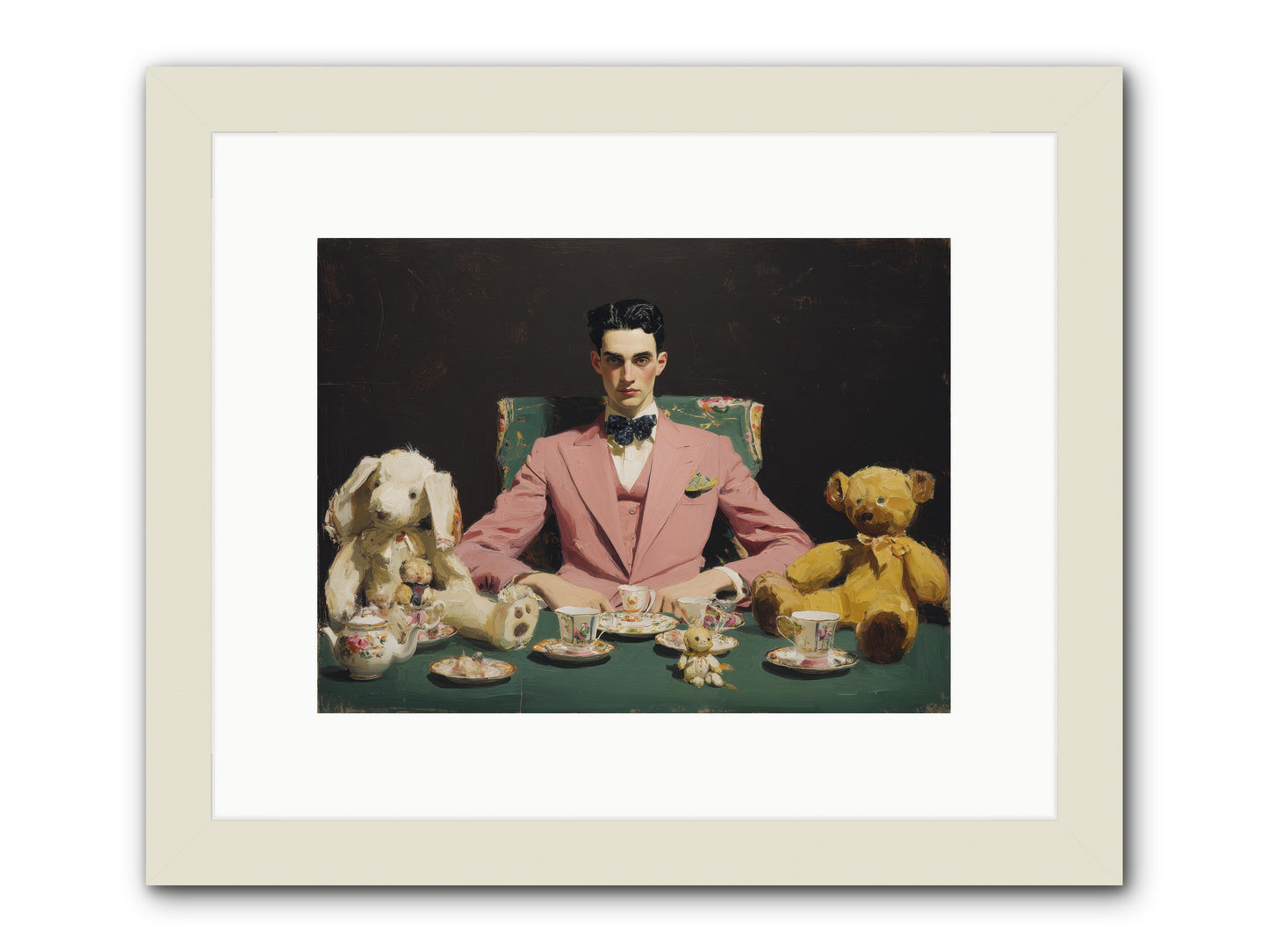A Slight Scandal in Pastels -- Framed Print - White 12x9