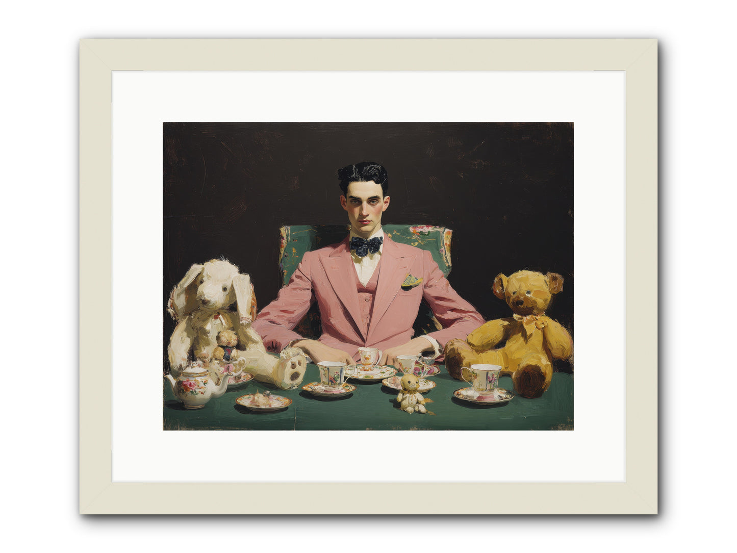 A Slight Scandal in Pastels -- Framed Print - White 16x12
