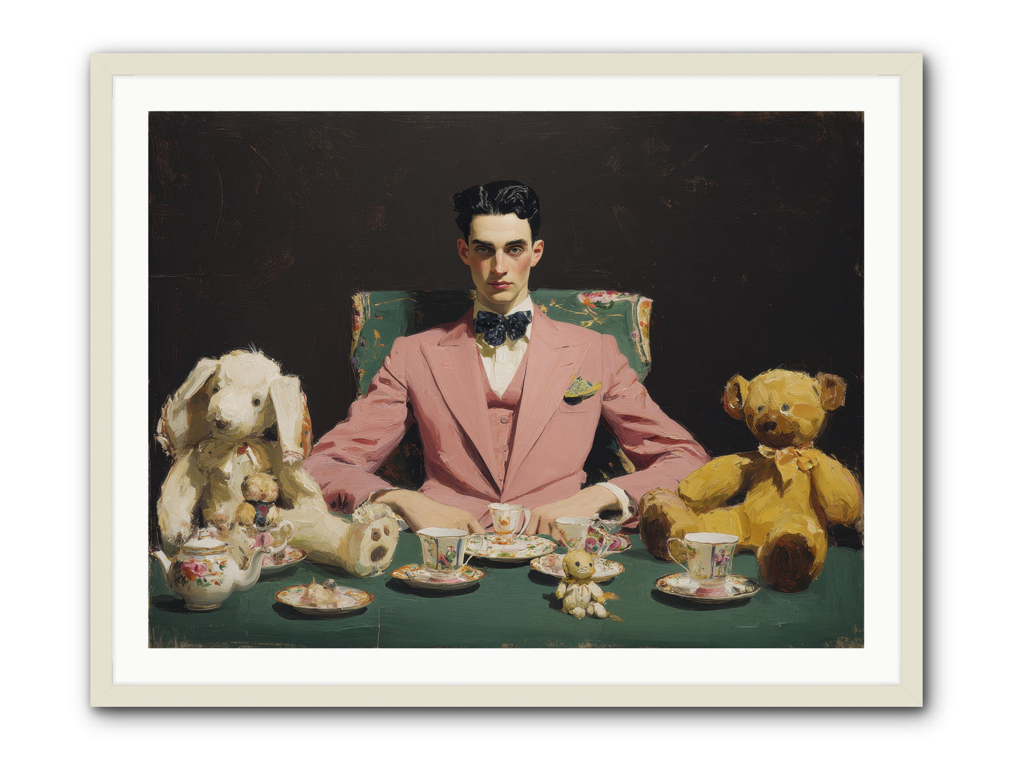 A Slight Scandal in Pastels -- Framed Print - White 40x30