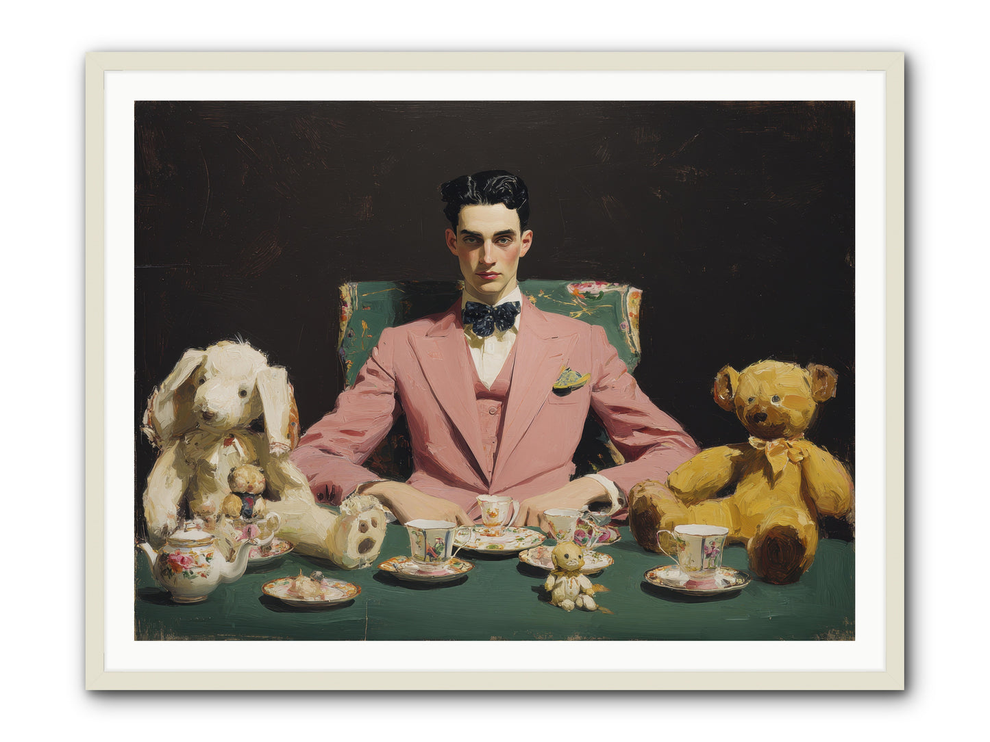 A Slight Scandal in Pastels -- Framed Print - White 48x36