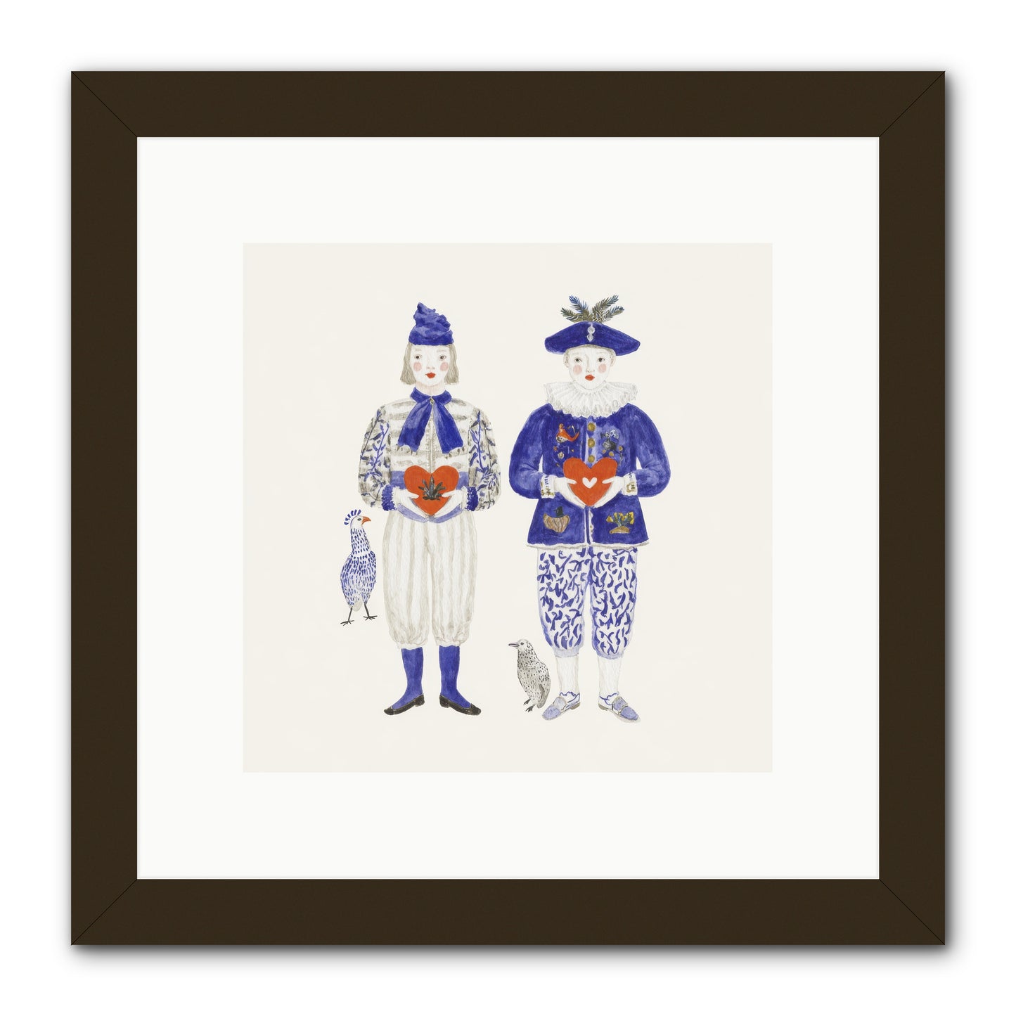 A Study In Kindred Hearts -- Framed Print - Black 10x10