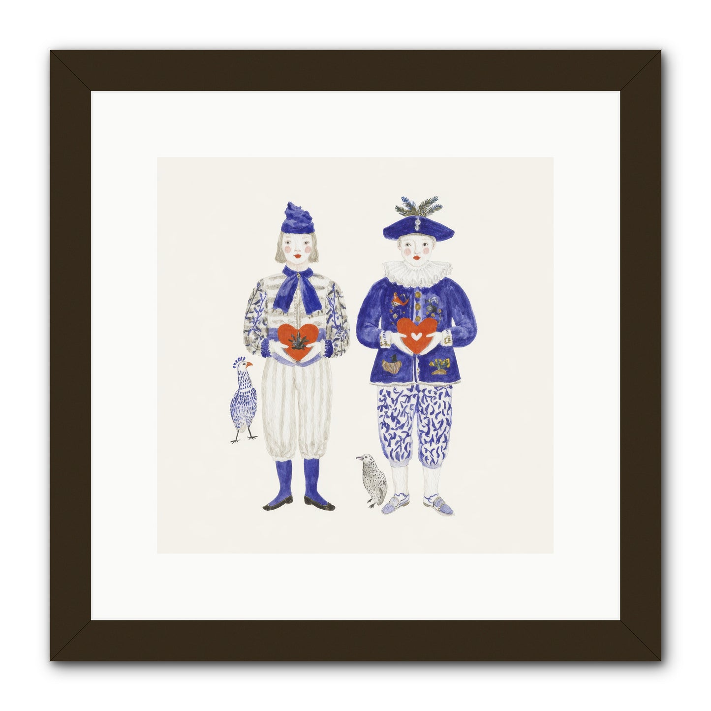A Study In Kindred Hearts -- Framed Print - Black 12x12