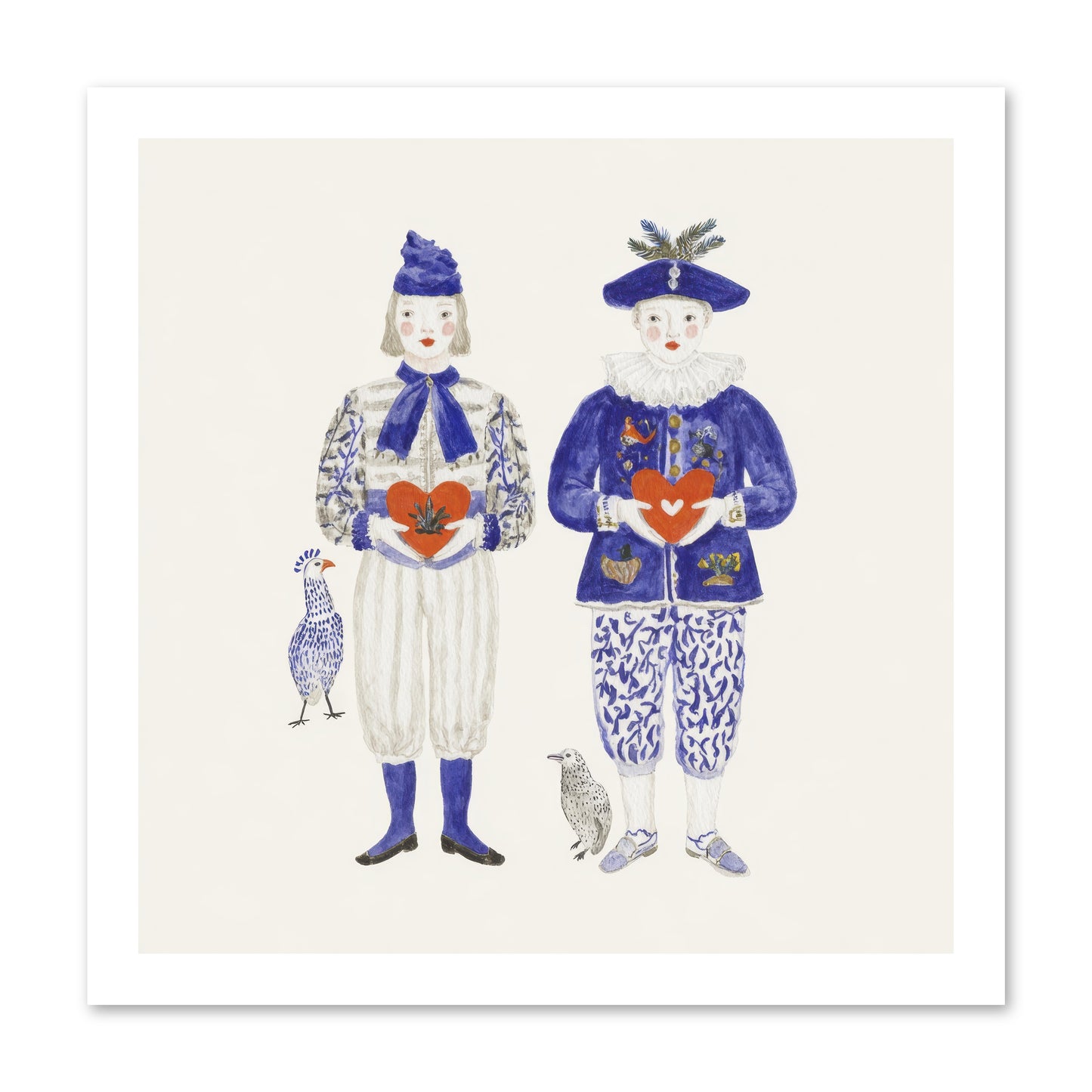 A Study In Kindred Hearts -- Loose Canvas Print 16x16