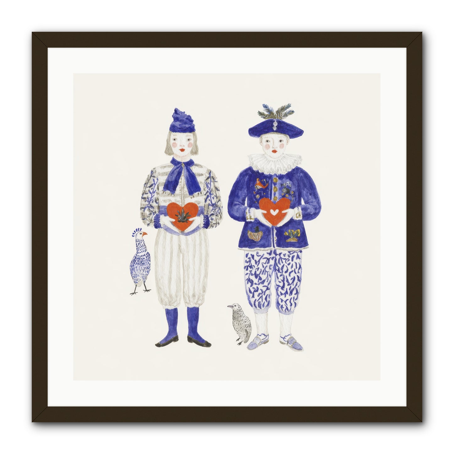 A Study In Kindred Hearts -- Framed Print - Black 24x24