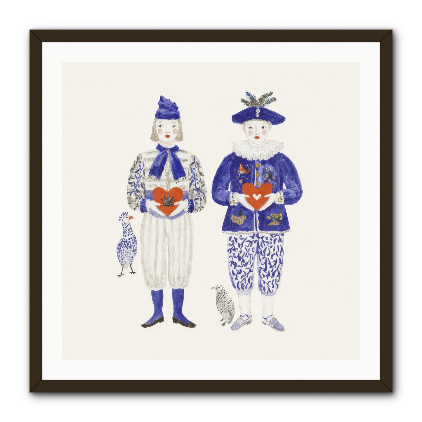 A Study In Kindred Hearts -- Framed Print - Black 30x30