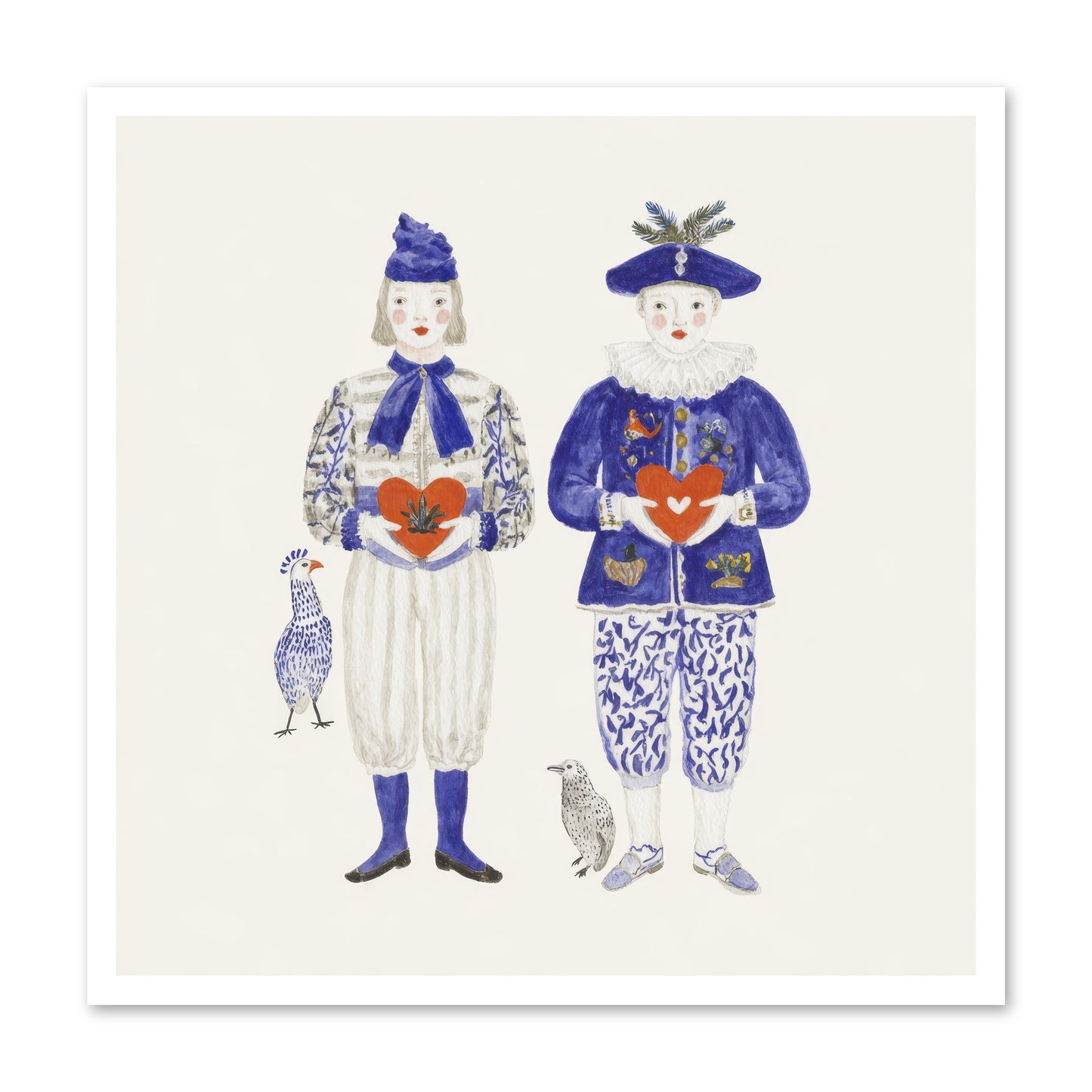 A Study In Kindred Hearts -- Loose Canvas Print 30x30
