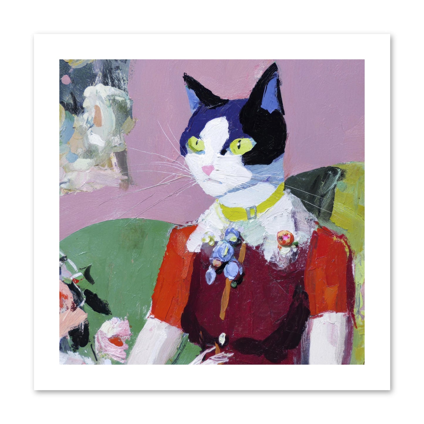 A Study in Elegant Composure -- Loose Canvas Print 12x12