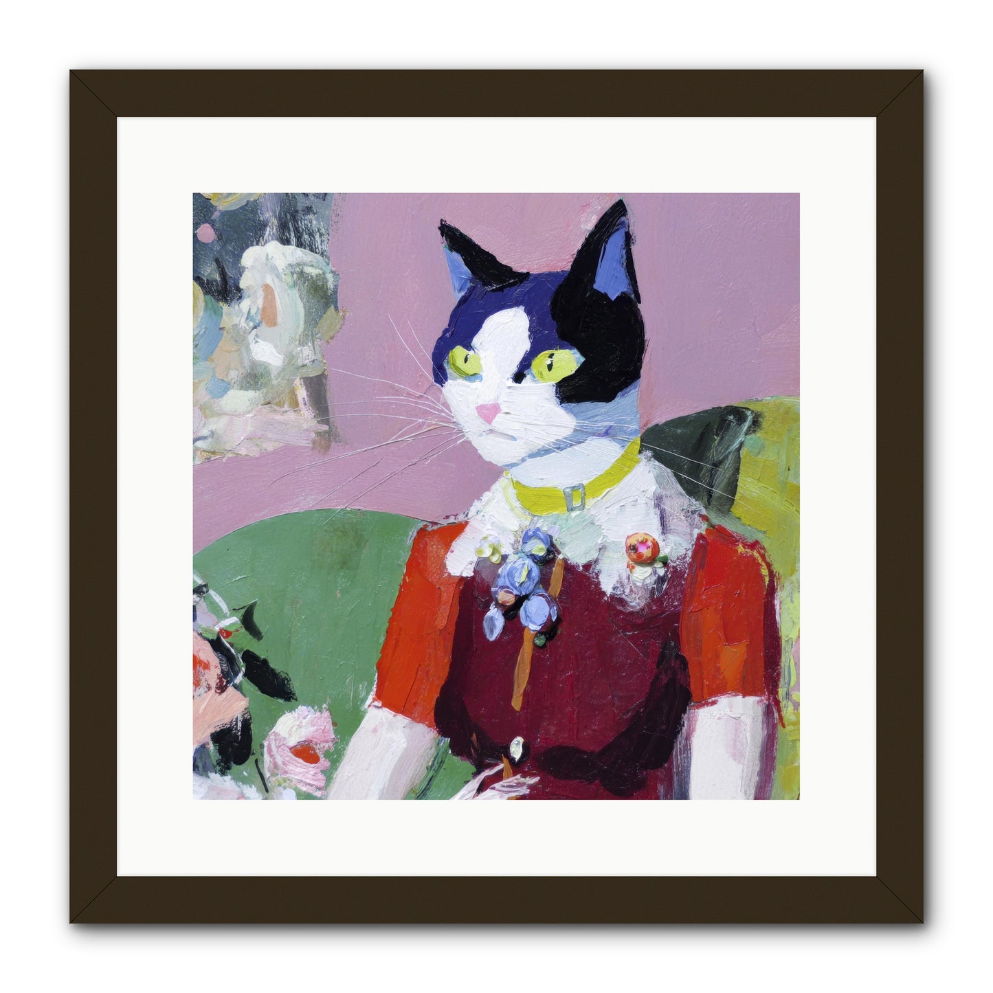 A Study in Elegant Composure -- Framed Print - Black 16x16
