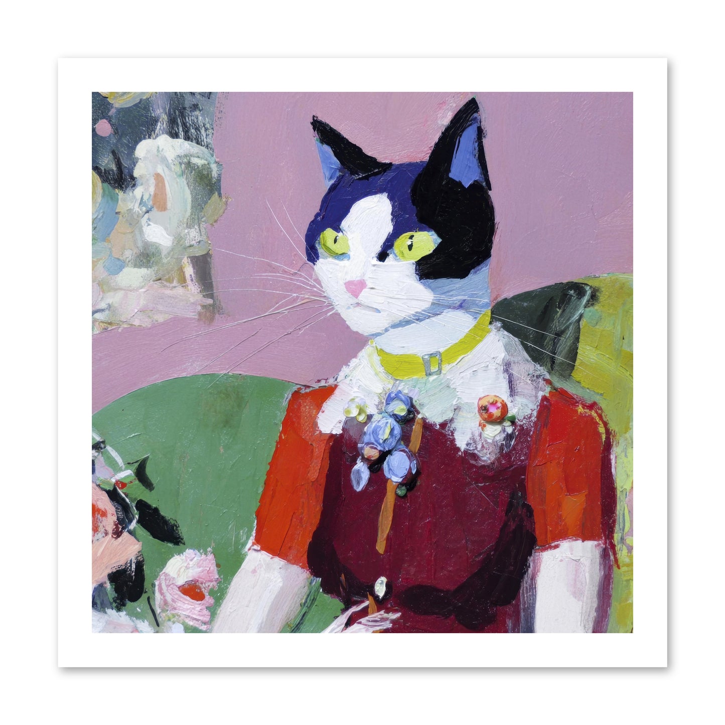 A Study in Elegant Composure -- Loose Canvas Print 16x16