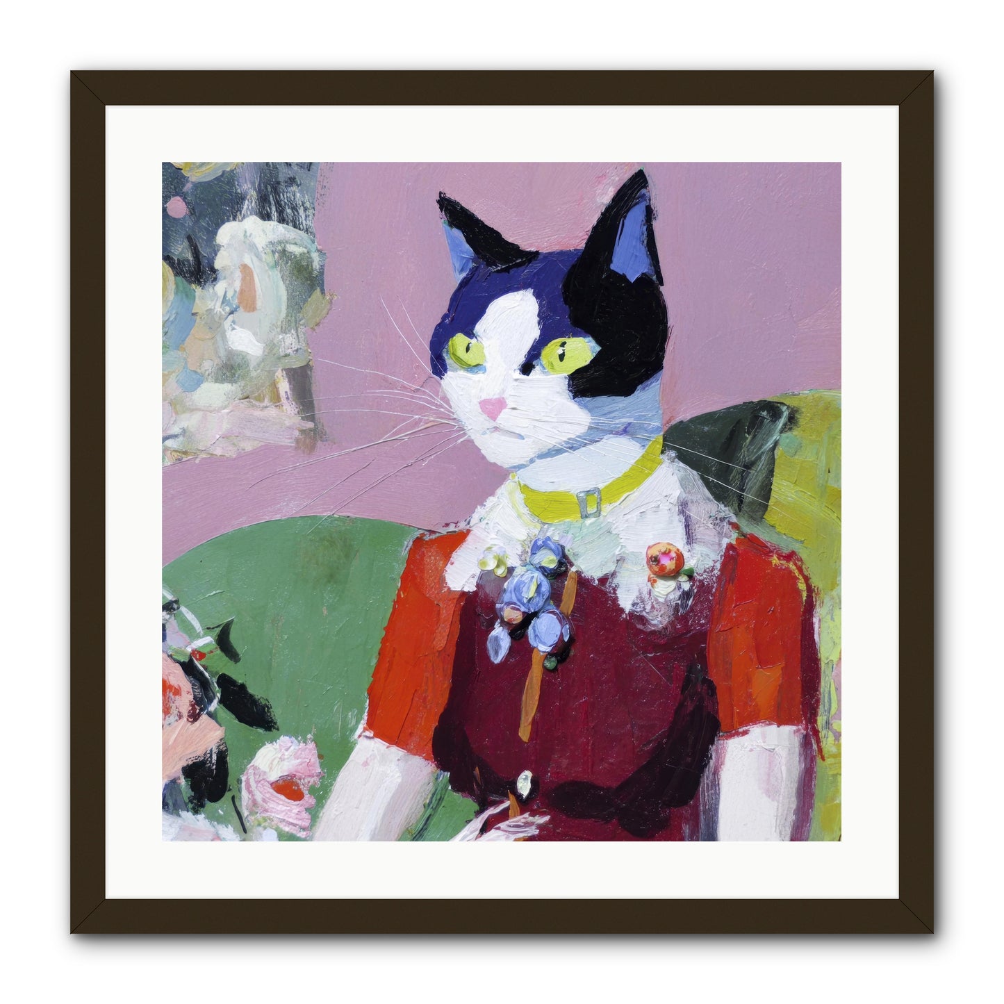A Study in Elegant Composure -- Framed Print - Black 24x24