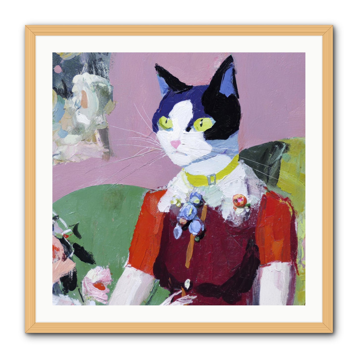 A Study in Elegant Composure -- Framed Print - Natural 30x30
