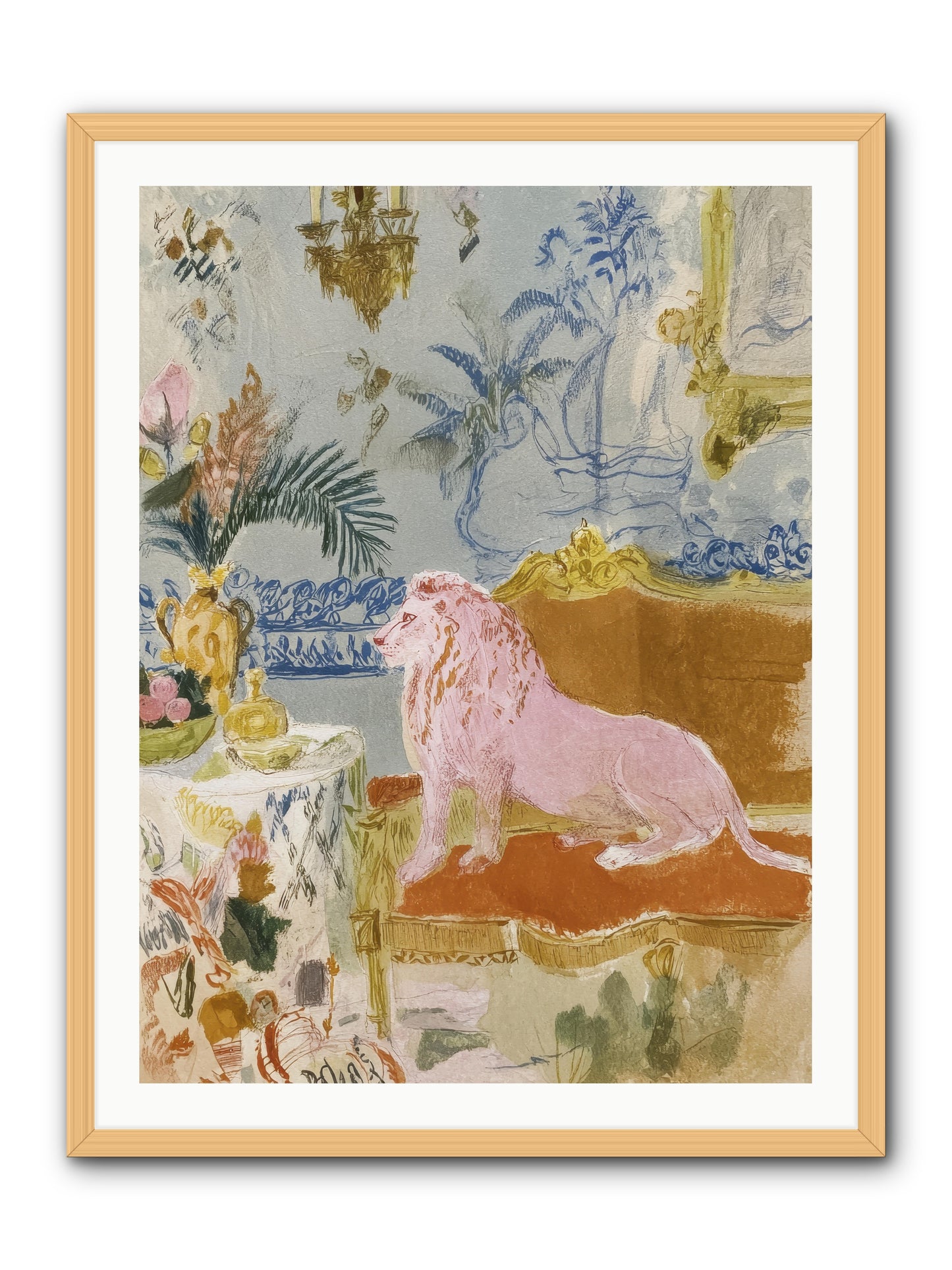 A Study in Lavender Smoke -- Framed Print - Natural 30x40